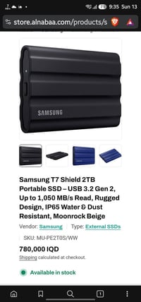 سامسونج T7 • 2TB • نظيف جداً