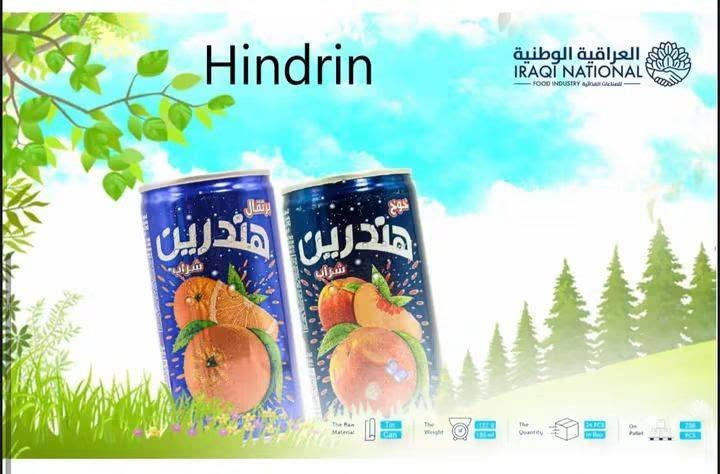 السلام عليكم
مندوب الشركة العراقية الوطنية للصناعات الغذائية
قاطع الدورة
مارينا زجاج
مارينا معدني
ريان زجاج غازي
هندرين عصير معدني 
هندرين زجاج ٢٠٠ مل
هندرين معدني غازي
هندرين كعة
للطلب والاستفسار التواصل عالرقم
***********

نص مكتوب في الصور:
- New LOOK
- من بغداد الى كل العراق نشكر ثقتكم خدمة العملاء 6586 العراقية الوطنية IRAQI NATIONAL
- خدمة العملاء
- 6586
- جديد
- بطعم الطبيعة
- Hindrin العراقية الوطنية IRAQI NATIONAL للصناعات الغذائية - FOOD INDUSTRY
- النوع
- شراب
- The Raw
- Material
- Tin
- Can
- The
- Weight
- 180 ml
- Quantity
- 24 PCS
- in Box
- On
- Pallet
- 288
- PCS
- هندرين برتقال شراب IRAQI NATIONAL GROUP مجموعة شركات العراقية الوطنية الصناعية والتجارية محدودة المسؤولية العراقية الوطنية IRAQI NATIONAL FOOD INDUSTRY Order Now 6586
- RAYAN اخذها باردة Order Now 6586 IRAQI NATIONAL GROUP
- RAYAN
- كولا يبردد يووومك