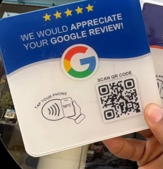 📢 عندك مطعم أو محل وزبائنك قليلين؟!
🔥 تريد تزيد تقييمات محلك على Google Maps وتخلي الناس تشوفك أكثر؟

نوفر لك قطعة أكريلك أنيقة ومميزة مزودة بـ:
📲 تقنية NFC
🔳 QR Code
⭐ تساعد زبائنك على الوصول لتقييم محلك أو مطعمك على Google Maps بكل سهولة!

📈 كلما زادت تقييماتك وتفاعلاتك، تزيد فرصة ظهور نشاطك أمام عدد أكبر من الناس.

💬 تحب تطلب أو تستفسر؟
راسلني على واتساب 👇
📱 ***********

🚀 خلّي تقييماتك أكثر… ومبيعاتك أكثر!
