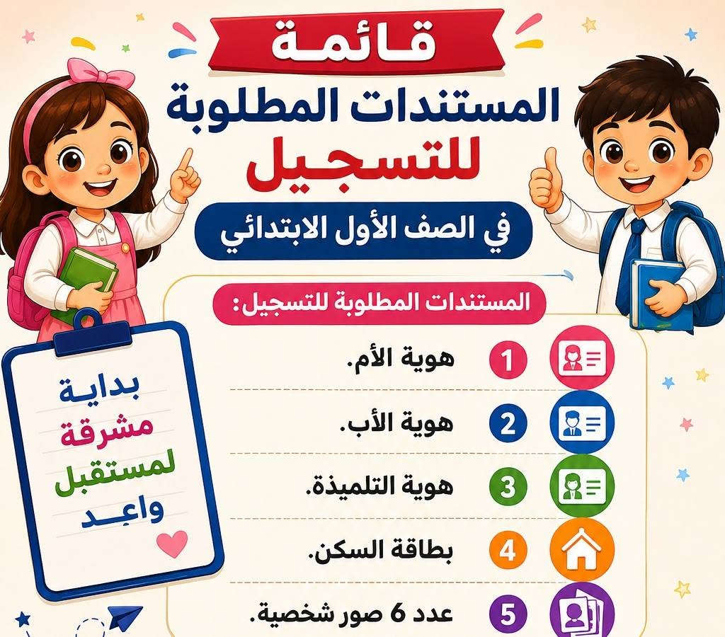 📚✨ التسجيل مستمر في مدرسة كوفان الابتدائية الأهلية المختلطة ✨📚
🎓 للعام الدراسي 2026–2027
🌟 تعليم متميز وبيئة تربوية آمنة
📚 متابعة فردية للتلاميذ
👩‍🏫 كادر تربوي متميز
🎒 توفير الكتب والزي المدرسي
🚌 خطوط نقل لأغلب مناطق الكوفة
💰 تخفيضات خاصة للأخوان والتعليم المبكر
⏰ دوام منظم واهتمام بالواجبات المدرسية
📍 العنوان: الكوفة – السهيلية – شارع معمل الدبس
📞 للاستفسار والتسجيل: ***********
🔥 سارعوا بالتسجيل… المقاعد محدودة!
🌿 مدرسة كوفان… حيث يبدأ التميز ويزدهر الإبداع مع الأستاذ علي تويج
