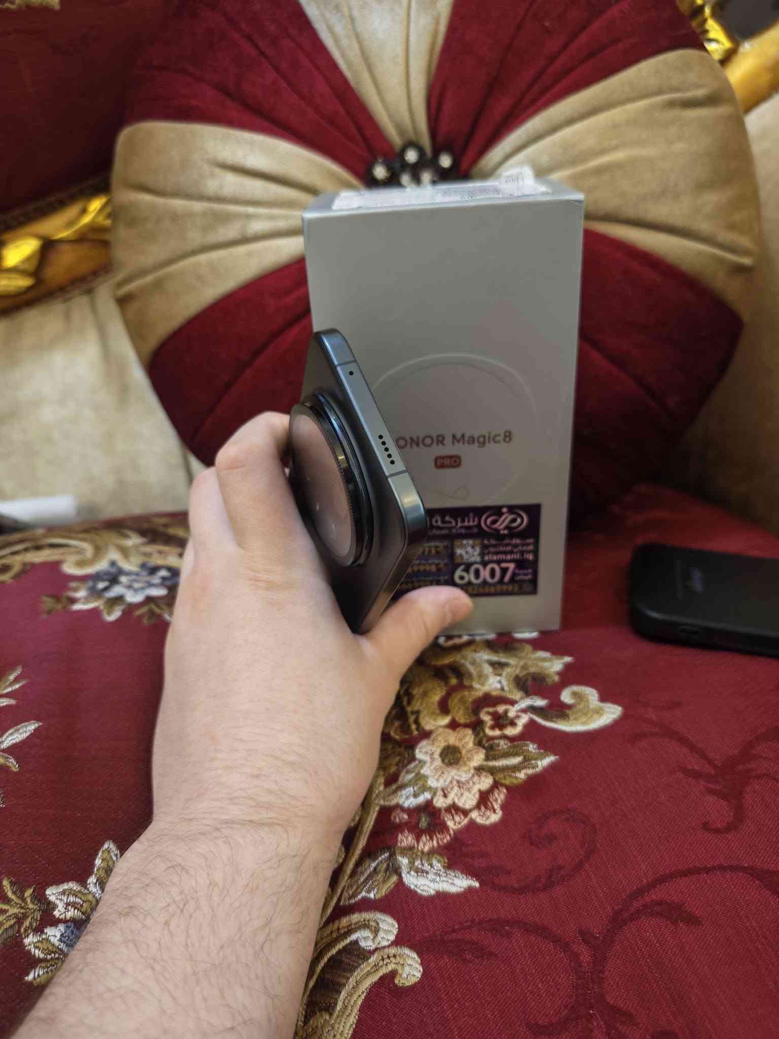 سلام عليكم للبيع أو مراوس هونر ماجك 8 برو ذاكرة 512 نظافه 100% جهاز مكفول وجديد ملحقات كارتون + لازق شاشه+عدسات كاميرات + كفر الجهاز مكفول وشرط الفحص توصيل لجميع المحافضات متوفر السعر 1125 مكاني كربلاء للتواصل عل رقم ***********
