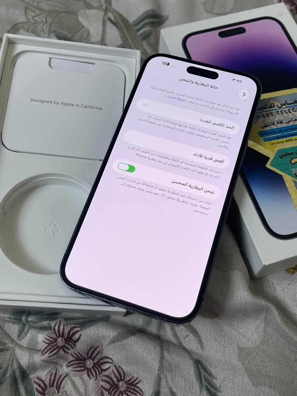 آيفون ١٤ برو ماكس • ٢٥٦ • بطارية ١٠٠٪