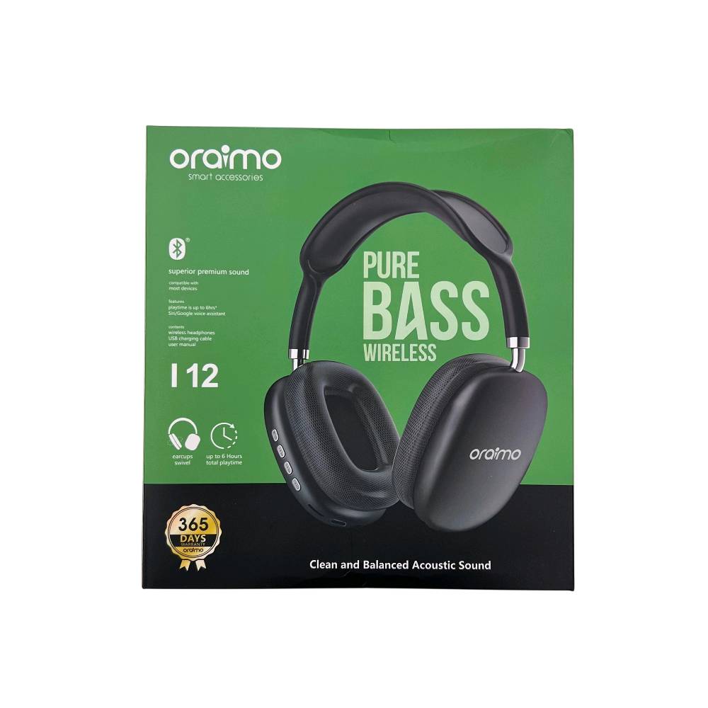 سماعة Oraimo I12 اللاسلكية – Pure Bass Wireless

استمتع بصوت نقي ومتوازن مع سماعة Oraimo I12 اللاسلكية المصممة للاستماع اليومي براحة وثبات.

• اتصال لاسلكي عبر Bluetooth ومتوافقة مع أغلب الأجهزة

• تقنية Pure Bass لصوت واضح ومتوازن

• تشغيل يصل إلى 6 ساعات متواصلة

• وسائد أذن قابلة للدوران لراحة أفضل أثناء الاستخدام

• تدعم Siri وGoogle Voice Assistant

• مزودة بسماعات HiFi ديناميكية بحجم 50mm

• الماركة: Oraimo
• الموديل: I12
• النوع: سماعة رأس لاسلكية
• الاتصال: Bluetooth
• وقت التشغيل: حتى 6 ساعات
• حجم السماعة: 50mm HiFi Dynamic Coil Speaker
• دعم ترميز الصوت: AAC / SBC

محتويات العلبة:
• سماعة لاسلكية
• كيبل شحن USB
• دليل المستخدم