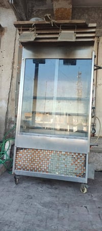 شواية دجاج • ستانلس ستيل • غاز وفحم