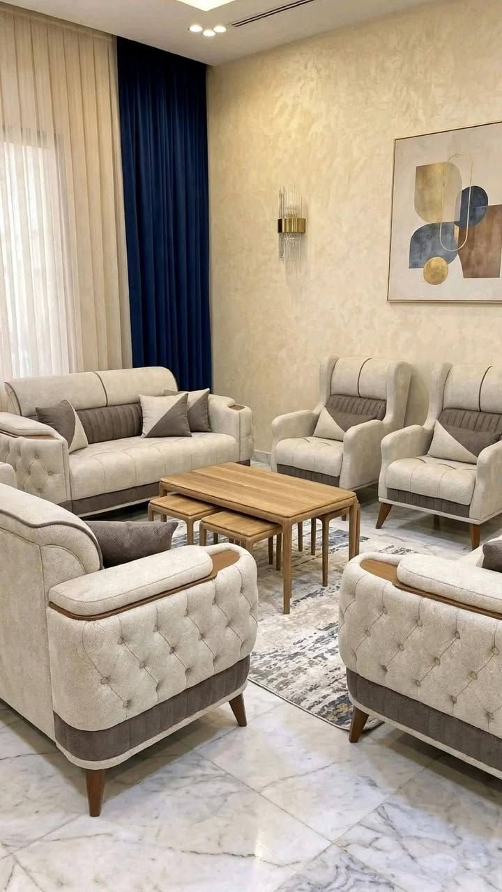 عرض لمدة  اسبوع 😍😍
تخم عراقي مودرن تركي عشر مقاعد خمس قطع السعر750

10مقاعد 750
9مقاعد 650
8مقاعد 600
7مقاعد 550
6مقاعد475
5مقاعد 450

خمس قطع اثنين كبيرة ثلاثيه وحده وسط ثنائية و كرسيين مع كوشات عدد 6
جميع الالوان متوفره
توصيل داخل بغداد مجاني 
اطراف 15

خشب 18مل
 انواع الاقمشه متوفر 
الاسفنج مميز اول مضغوط علو الاسفج 8سم 

❇️قياسات القنفات ❇️
190سم  القنفه الكبيرة ام ثلاث مقاعد 
150 سم القنفه الوسط ام مقعدين 
75 سم  الكرسي

العمق الكلي للتخم  75 سم عرض المقعد الصافي
ضمان حقيقي للامانه 5سنوات 

❌❌❌لا تدفع المبلغ اذا  اجاك يختلف عن الصورة❌❌❌

للحجز ارسل
 الصورة 
والاسم 
ورقمين موبايل
والعنوان
على الخاص
الي يريد طبله سعرها 50

قماش صوره

التوصيل خلال 4ايام فقط

***********
