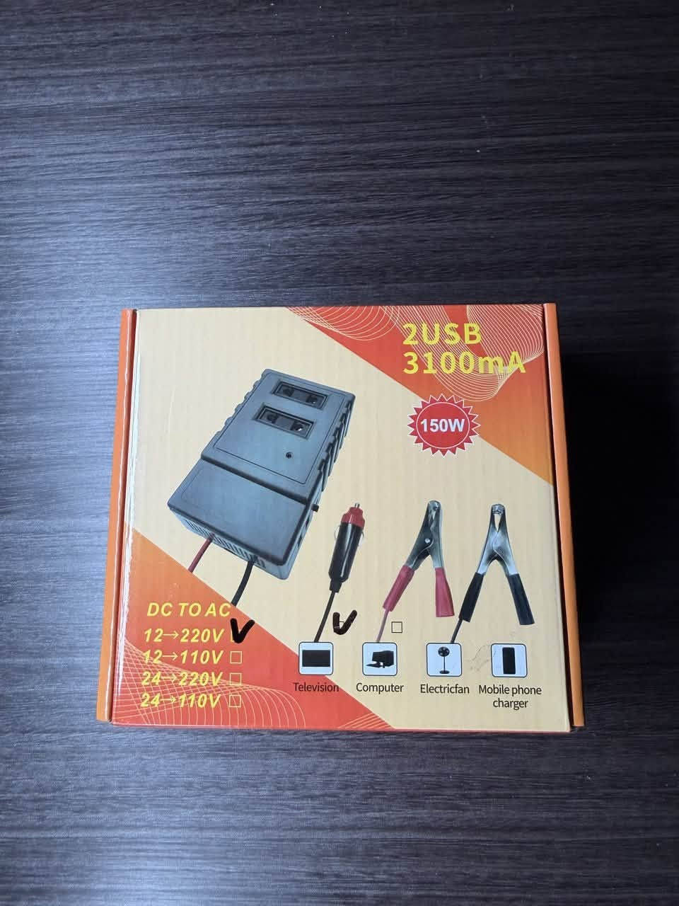 سلام وعليكم محلولة كهرباء لسيارات من 12 V الى 220V Ac 
بيه فتحتين كهرباء ومنفذيين usb وتكدر تشغل عليه اي شي تتحمل وبيه نضام حمايه سعر 18 الف وتوصيل مجاني للحجز مراسله صفحه او رقم ***********
