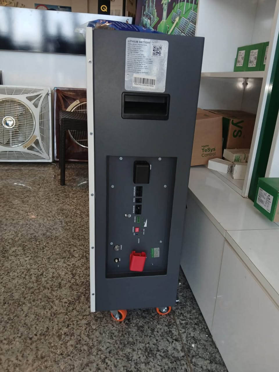 🔋 وصلت حديثاً بطارية TECHLINE 14.33 kWh ⚡
حل عملي وموثوق لتخزين الطاقة وتشغيل منظومتك بكفاءة عالية ☀️

✨ المواصفات:

• السعة: 14.33 kWh

• الخلايا: REPT

• نظام إدارة البطارية BMS: PACE

• 🇯🇴 صناعة أردنية

• 🛡️ ضمان 5 سنوات

اختيار مناسب لمن يبحث عن أداء موثوق، تخزين مستقر للطاقة، وعمر تشغيلي طويل.

📍 موقعنا: بغداد – حي الإعلام – شارع البدالة

📞 للطلب والاستفسار: ***********

🔋 TECHLINE — طاقة تخزنها بثقة.

نص مكتوب في الصور:
- TECH LINE ENERGY نعلن عن وصول بطارية : TECHLINE 14,33 kwh طاقة موثوقة .. لمستقبل أكثر استدامة السعة 14,33 kwh تخزين طاقة عالي الكفاءة الخلايا REPT خلايا ليثيوم فوسفات الحديد (LiFePO4) يي ام اس BMS: Pace إدارة ذكية وأمنة للبطارية الضمان خمس سنوات راحة بال تدوم الصناعة صناعة اردنية دعم للاقتصاد المحلي 51.2V LiFePO4 Battery 14.336KWH Made in Jordan بطارية عالية الأداء للتخزين الشمسي للاستفسار وطلب المنتج *********** موقعنا بلعداد - حي الاعلام شارع البدالة Sun Store مكتب أمان عالي بفضل نظام إدارة البطارية المتطور عمر افتراضي طويل أداء مستقر لسنوات صديقة للبيئة طاقة نظيفة ومستدامة مناسبة للمنزل والمنشأت التجارية
- TECH LINE ENERGY LITHIUM IRON PHOSPHATE (LiFePO4) BATTERY BATTERY 14.3 KWH 51.2V 280Ah | 14.336KWh Model: TE-HS 51.25280 Tech Line Energy LiFePO4 batteries are designed for high performance, long life, and maximum safety. Built with premium Rept Grade A cells and an intelligent BMS, they deliver stable power for a wide range of residential and commercial energy storage applications. SAFE & RELIABLE LiFePO4 Chemistry LONG CYCLE LIFE ≥8000 Cycles SMART BMS Intelligent Protection WIDE TEMP RANGE -20°C ~ 60°C FLEXIBLE EXPANSION Modular up to 16 Units EASY INSTALLATION Plug & Play BATTERY OVERVIEW Battery Type: LiFePO4 (Lithium Iron Phosphate) Nominal Voltage: 51.2V Nominal Capacity: 280Ah Nominal Energy: 14.336KWh Cells Grade: Rept Grade A Cycle Life: ≥8000 cycles @25°C, 0.2C, 95% DOD Warranty: 5 Years Design Life: ≥15 Years BMS: Smart BMS with multi-protection Communication: Bluetooth / WiFi / RS485 / CAN Application: Home ESS, Solar, Backup Power, Industrial, Telecom, Data Centers FRONT VIEW SIDE VIEW TECHNICAL SPECIFICATIONS ELECTRICAL CHARACTERISTICS Nominal Voltage 51.2V Nominal Capacity 280Ah Nominal Energy 14.336KWh Combination Method 16S1P Cycle Life ≥8000 cycles @25°C, 0.2C, 95% DOD Self Discharge ≤3% / Month Efficiency of Charge ≥97% Efficiency of Discharge ≥98% STANDARD CHARGE Recommended Voltage 57V Recommended Current 56A Max. Charging Voltage 58V Max. Charging Current 200A STANDARD DISCHARGE Recommended Current 56A Max. Continuous Current 200A Discharge Cut-off Voltage 46V ENVIRONMENTAL Charge Temperature 0°C ~ 60°C Discharge Temperature -20°C ~ 60°C Storage Temperature 0°C ~ 40°C IP Class IP30 MECHANICAL Case Material Metal Dimensions (W×H×D) 505×387×250 mm Weight 120 Kg Mounting Wheels PROTECTION FUNCTIONS Over Charge Protection Over Discharge Protection Over Current Protection Short Circuit Protection High / Low Temperature Protection Cell Balancing Fire Protection Auto Sleep / Wake COMMUNICATION & FEATURES Display 7-inch Touch Screen Connectivity Bluetooth / WiFi / RS485 / CAN Parallel Connection Up to 16 Units Cooling Natural Cooling Cells Grade Rept Grade A CERTIFICATIONS CE CE Certified RoHS RoHS Compliant UN38.3 IEC IEC IEC Certified MADE IN JORDAN TECH LINE ENERGY in f www.techlineenergy.com