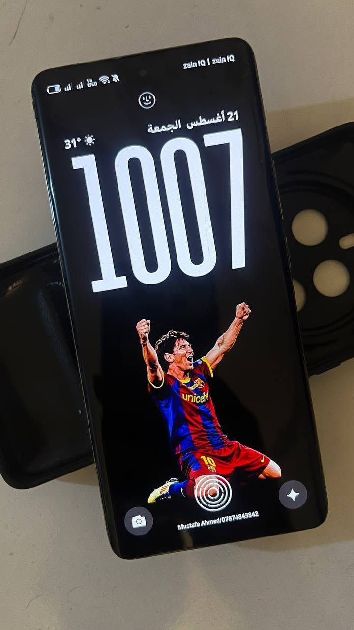 للبيع: ريلمي 12 برو بلس (Realme 12 Pro+)
جهاز مميز وأنيق، مواصفاته كالتالي:
​الشاشة: شاشة منحنية (Curved) وبألوان زاهية.
​الكاميرا: نظام كاميرات احترافي (الخلفية تشتغل فقط على وضعية الـ 0.5 حالياً).
​التصميم: ظهر جلدي فخم باللون الأزرق مع تفاصيل ذهبية.
​ملاحظات:
​الشاشة فيها كسر كما موضح بالصور.
​الجهاز شغال وما بي أي مشكلة غير المذكورة.
​السعر: 200 ألف دينار.
المكان: كربلاء.
للتواصل والاستفسار، ***********
