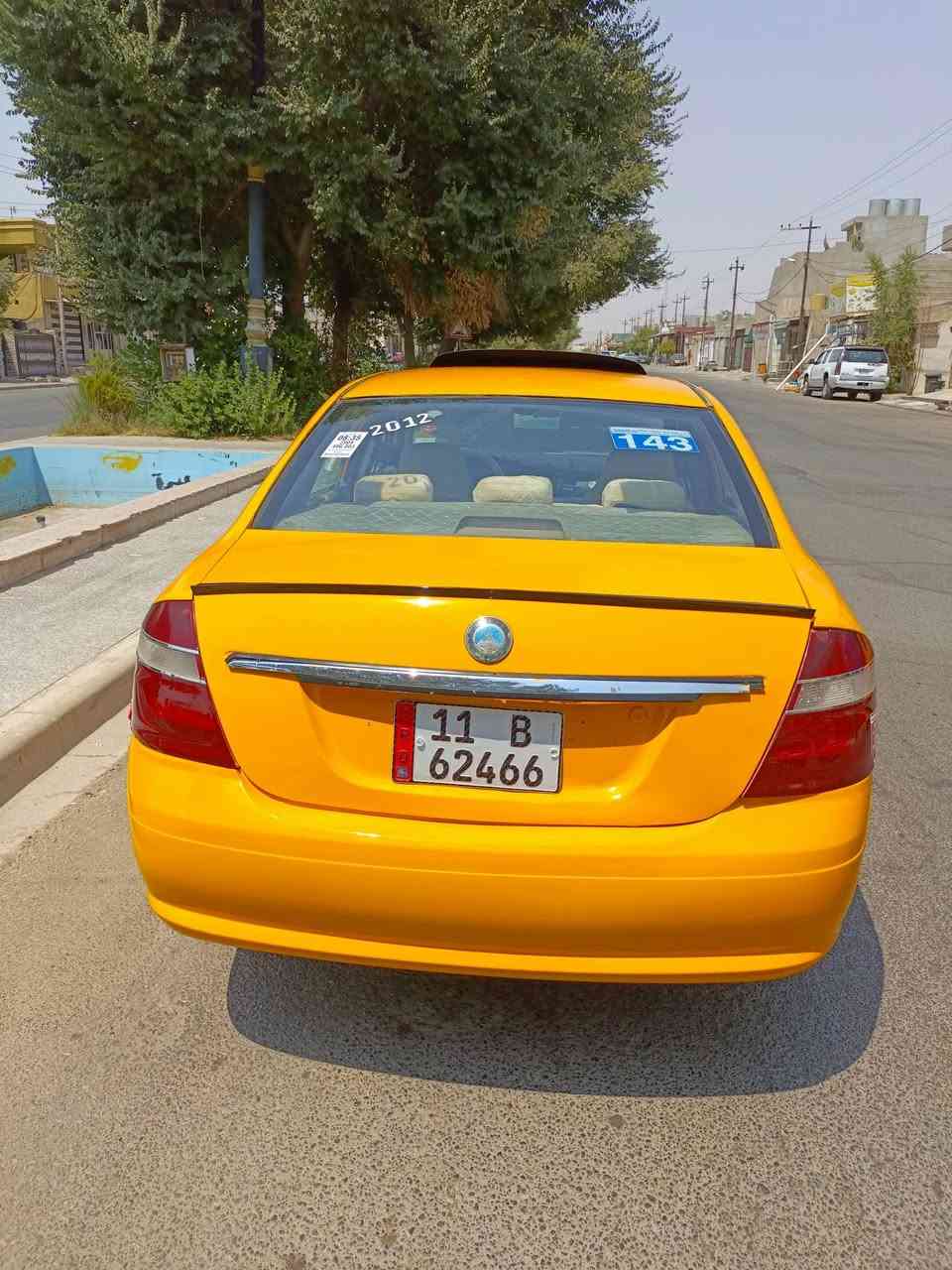 ***********
***********
للبيع جيلي تكسي موديل 2012رقم بغداد انكليزي سنويه مشروع وطني لحد 2029شرط التحويل والغرامات  والنقابة صفر شرط كير ومحرك كير عادي السياره جاهزه مال شغل ورخيصة صدر جديد تايرات جديد ويل كروم رياضي مسجل شاشه جام كهرب بيع سريع ومستعجل السعر 27ومجال قليل ولو موسعرهة عنوان السياره في كركوك اتصال مكلف بلنشر
