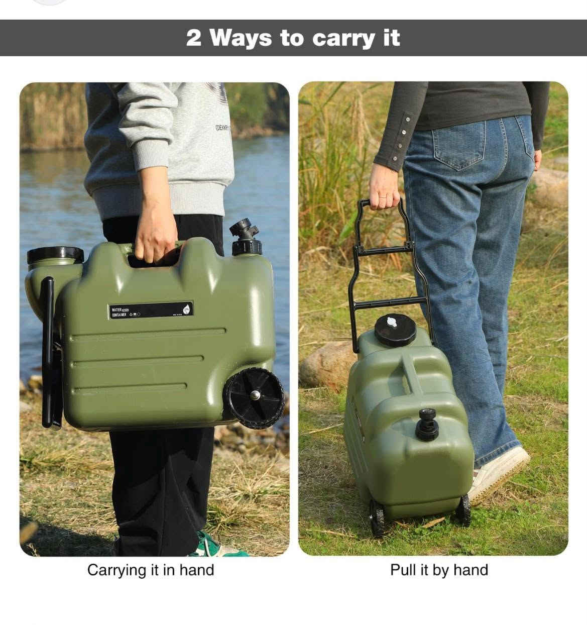 شغلات تخييم متوفرة تنباع شلعه

نص مكتوب في الصور:
- Easy to Carry and Move
- Comes with a carry bag for outdoor convenience
- 2 Ways to carry it Carrying it in hand Pull it by hand