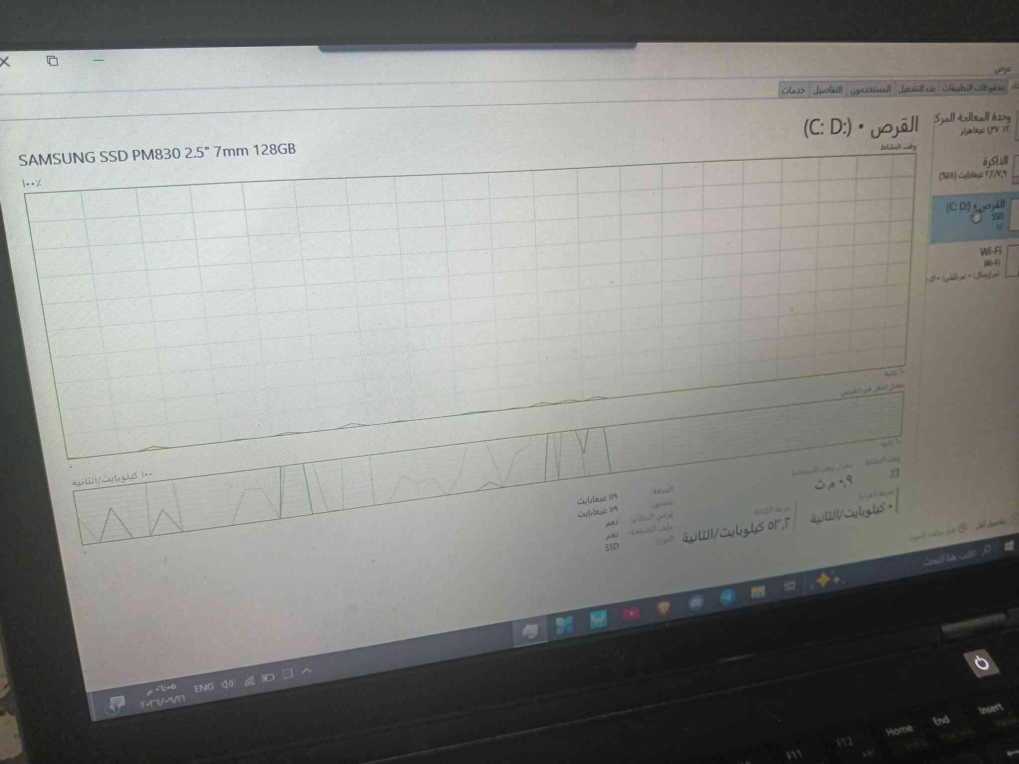 Dell Latitude E6230 لابتوب سريع وخفيف مناسب للدراسة والتصفح
Intle(R) Core(TM) i5-3320M CPU @ 2.60GHz

8GB RAM DDR3

SAMSUNG SSD PM830 2.5" 7mm 128GB
* نظام Windows 10 Pro *
125,000IQD سعره

مكاني كركوك

***********

نص مكتوب في الصور:
- Intel(R) Core(TM) i5-3320M CPU @ 2.60GHz
- الذاكرة ٨,٠ غيغابايت DDR3 ٧,٩ غيغابايت وحدة المعالجة المركزية ٢,٢١ غيغاهرتز الذاكرة ٨,٠ غيغابايت (٥٦٪) القرص ٠ (C:) SSD Wi-Fi Wi-Fi قيد الاستخدام (مشغولة) 1,8 غيغابايت (24.8 ميغابايت) 5,٧ غيغابايت 2,3/9,1 غيغابايت 1,3 غيغابايت 163 ميغابايت 173 ميغابايت السرعة ١٦٠٠ ميغا هرتز الفتحات المستخدمة: ٢ من ٢ عامل التصميم SODIMM الذاكرة المحجوزة للأجهزة: ١٢٨ ميغابايت