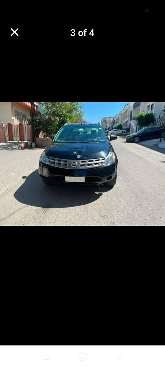 نیسان مۆرانۆ مۆدێل ۲۰۱۰ سەیارەکە علوجە بەس لۆگۆی شاشەی پێوەیە کێشەی نییە بۆ هیچ شوێنێک بێ بۆیاخ 
پاش و پێشی کەپس شەش بستۆنە گێڕ و مەکینەی بەشەرت 
شوێن سلێمانی 
نرخی تەنیا ۳۹ گەڵاو مەجال 
گۆڕینەوەش ئەکەم لەسەر دڵگرتن
*********** السليمانية, العراق

نص مكتوب في الصور:
- 4 of 4
- 3 of 4
- 2 of 4
- 1 of 4