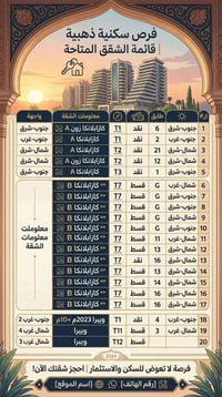 🏢 فرصتك الذهبية للتملك والاستثمار في أحدث المشاريع السكنية! 🌟 هل تبحث ...