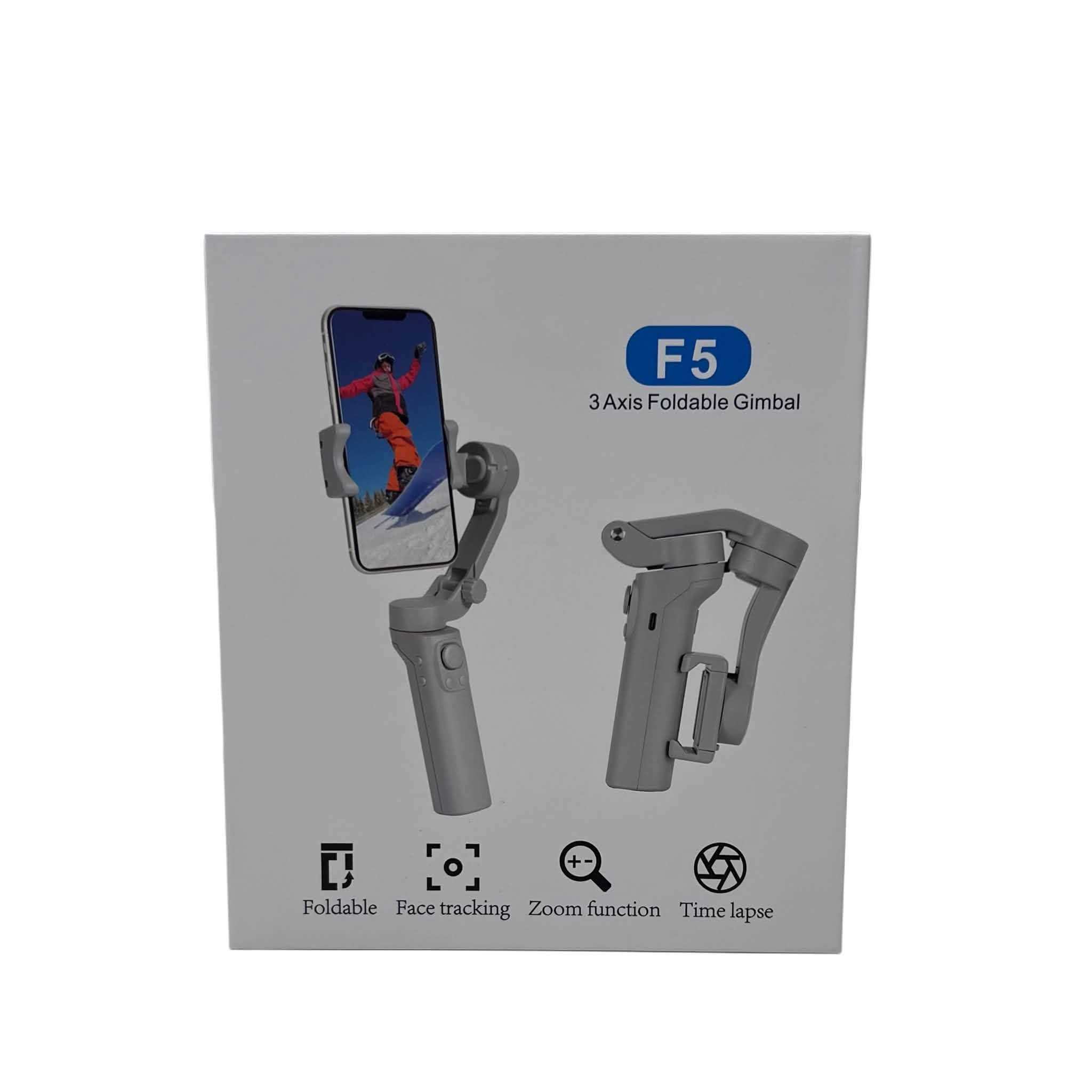 {{{{  ⭐️ متوفر  مثبت موبايل نوع F5 ⭐️}}}}

جيمبال موبايل F5 ثلاثي المحاور القابل للطي

• جيمبال موبايل ثلاثي المحاور (3-Axis) قابل للطي يمنحك تصوير أكثر ثباتًا وسهولة في الاستخدام.

• تصميم قابل للطي لسهولة الحمل والتخزين بدون أخذ مساحة كبيرة

• يدعم تتبع الوجه (Face Tracking) لتصوير تلقائي أثناء الحركة

• يحتوي على ميزة التقريب (Zoom Function) للتحكم بسهولة أثناء التصوير

• يدعم تصوير تايم لابس (Time Lapse) لالتقاط لقطات احترافية

• يعمل عبر تطبيق مخصص “Gimbal Play” من Google Play و App Store
⭐️ {{تفاصيله}}⭐️
• الموديل: F5
• نوع التثبيت: 3 محاور (3-Axis)
• زاوية الدوران (Roll): ‎-115° / 215°
• زاوية الإمالة (Pitch): ‎-55° / 55°
• زاوية الدوران الأفقي (Pan): ‎-165° / 165°
• وقت الشحن: 3 ساعات
• جهد الإدخال: 5V / 1A
• جهد التشغيل: 3.4V – 4.2V
• تيار التشغيل: 150mA – 3000mA
• وقت التشغيل: حتى 7 ساعات

• دعم حجم الهاتف:
 • العرض: 55 – 86 مم
 • السماكة: ≤ 12 مم

#السعر 65 الف ويوجد توصيل 🚚 
للحجز *********** واتساب 
*********** واتساب
