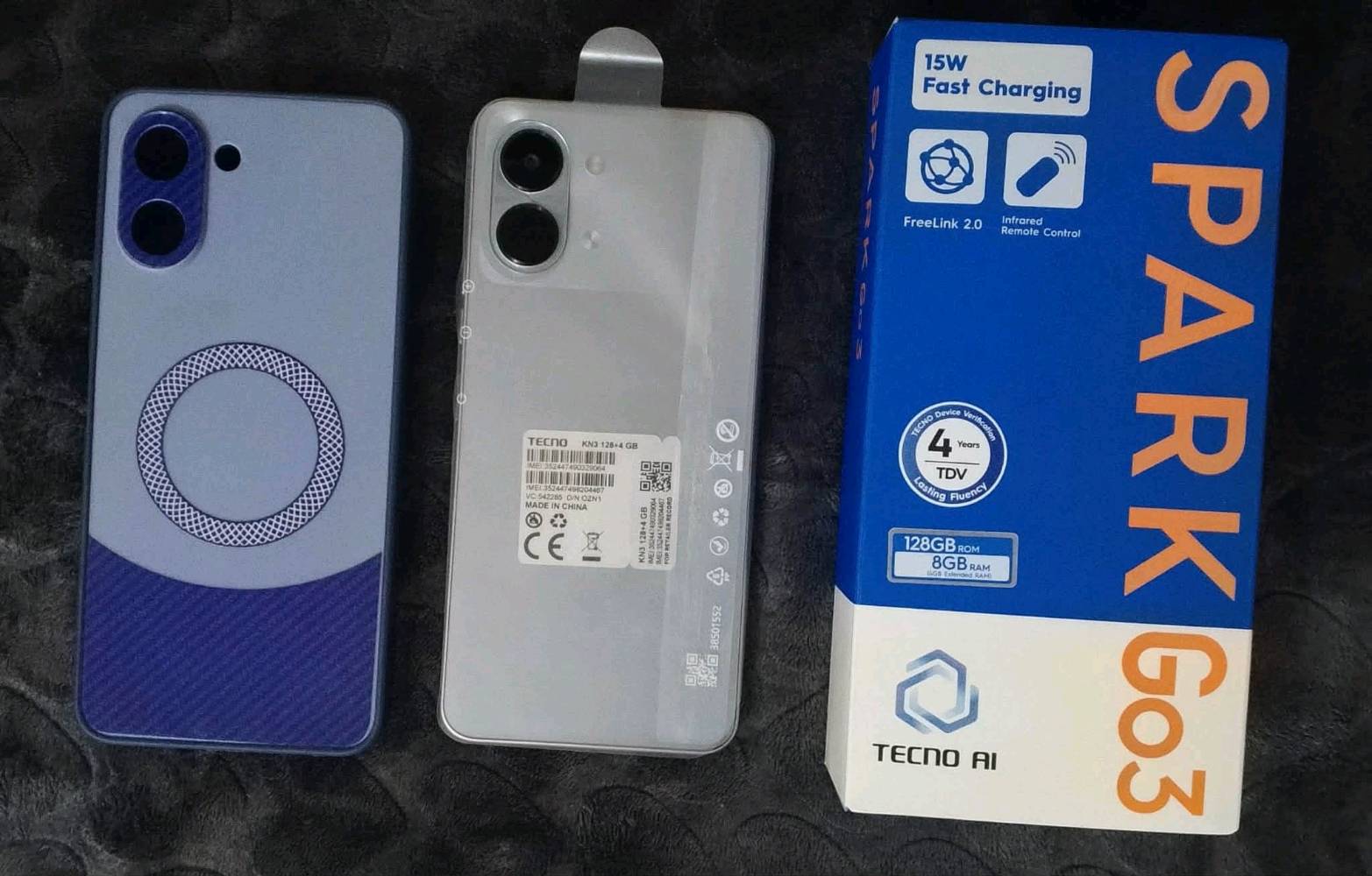 ‏🔹 Tecno Spark Go 3
‏🔹ملاحظة/ انتبة ذ 128GB بسعر 64 وهم مستخدم ساعات
‏🔹 لون مميز سلفر الجهاز يعتبر غير مستخدم للعلم فقط ساعات 
‏🔹 الرام: 4GB + 4GB المجموع 8GB كيكا توسعة
‏🔹 التخزين: 128GB انتبة مو 64GB هذا 
‏🔹 المعالج: UMS9230E (T7250)
‏🔹شاشة📱بحجم 6.75 انج تردد 120Hz📲
‏🔹📶 يدعم 4G + بصمة جانبية + تصميم عملي وخفيف
‏🔹 الكاميرا الخلفية: 13MP
‏🔹 الكاميرا الأمامية: 8MP
‏🔹 البطارية: 5000mAh 🔋ويدعم الشحن السريع بقوة 15W
‏🔹 دقة الشاشة: 1600×720
‏🔹 النظام: HiOS 15.1.2 مبني على Android
‏🔹 الحالة: الجهاز  جديد جديد مستخدم فقط 5  ساعات كل غراضة ما ملعوب بيهن  بعدة ع وضع الوكالة 
‏سعر 160 بي مجال حك جية فقط /جماعة 145 و140 مابيع
‏📍 الموقع: بغداد /الرصافة / حي الانتصار /قرب السيطرة