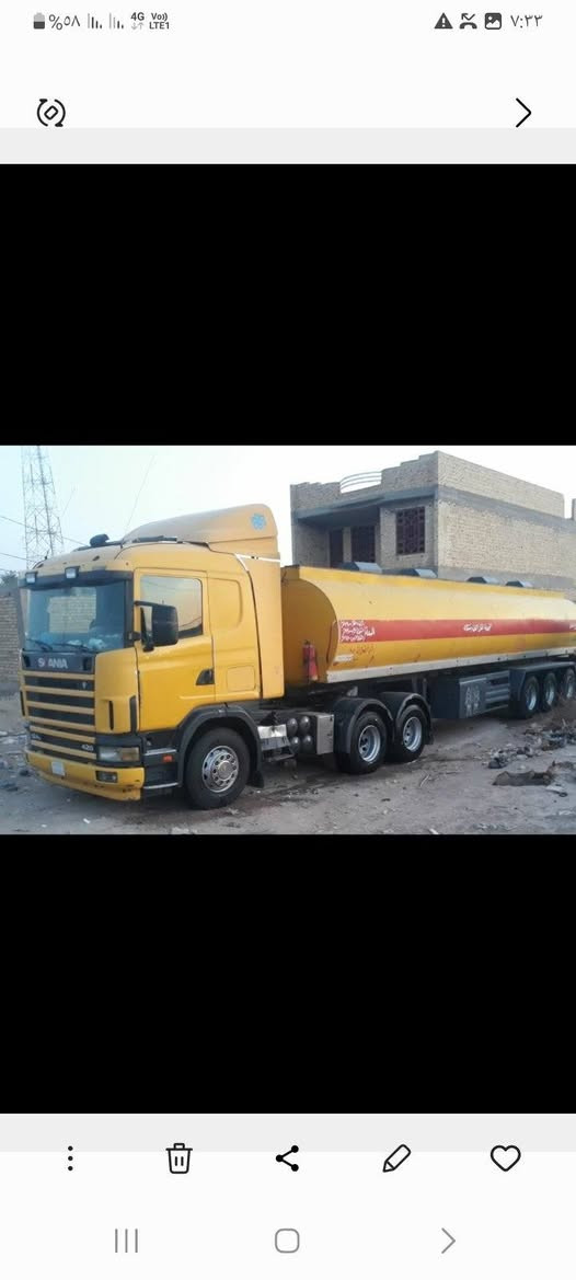 سلام عليكم سكانيا 2004 رقم واسط سنكل بلادي مزوج سنوية طوناج جي بي اس كاملة تانكي سبرنك تخم تاير جاهزة للعمل حمولة 39//37 للاستفسار//***********//***********//معرض الحاج علاء صجم نعمانية واسط
