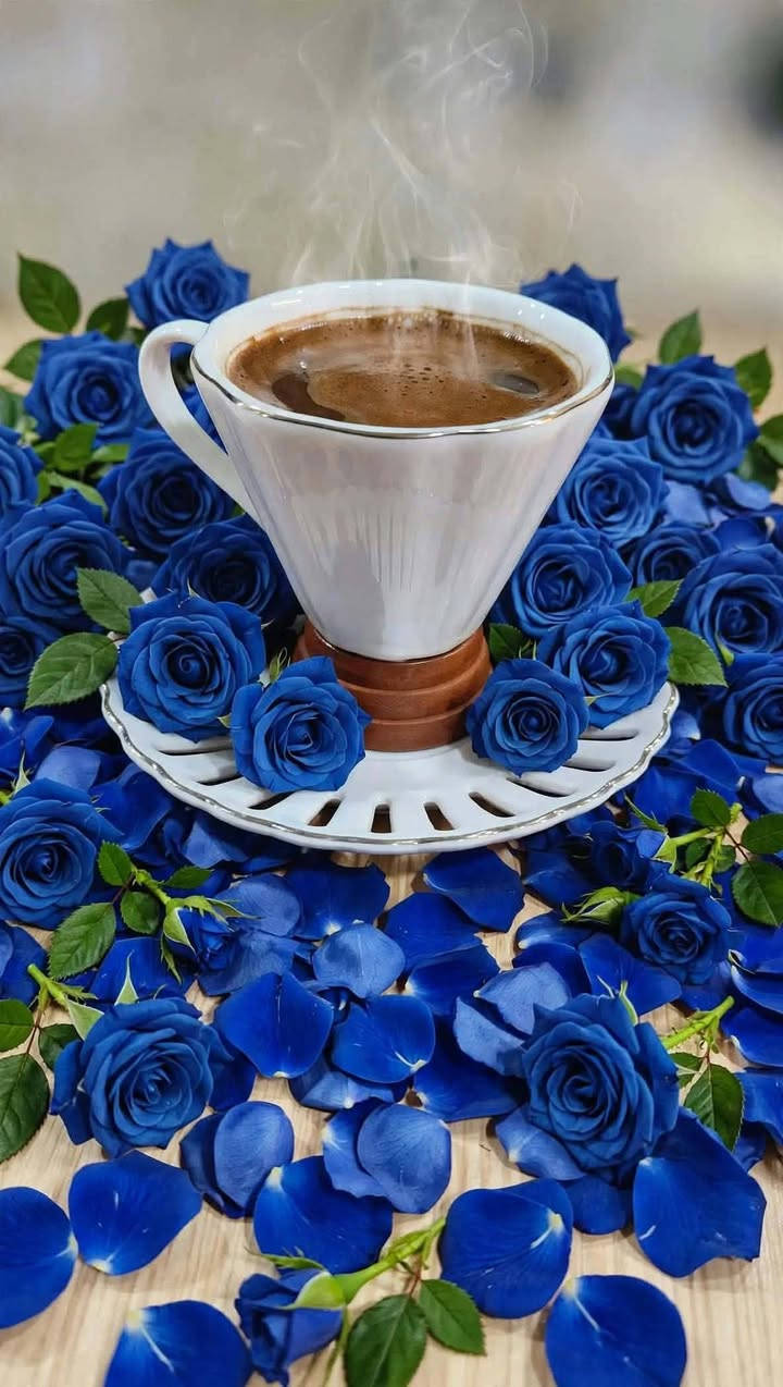 طقم فناجين • قاعدة خشب • كوكب زمردة