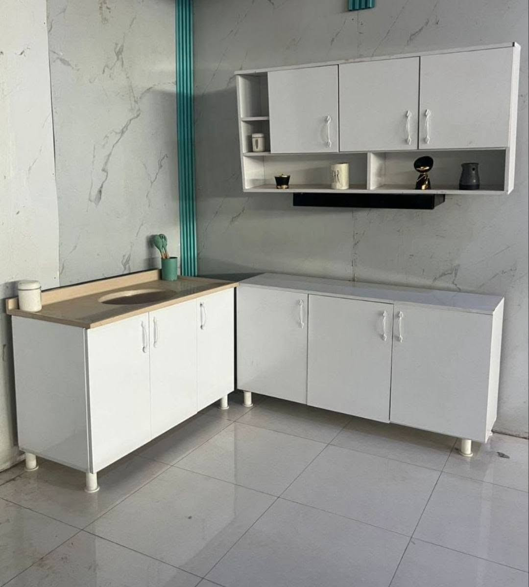 كاونتر MDF • متر ونص • سِنك مرمر
