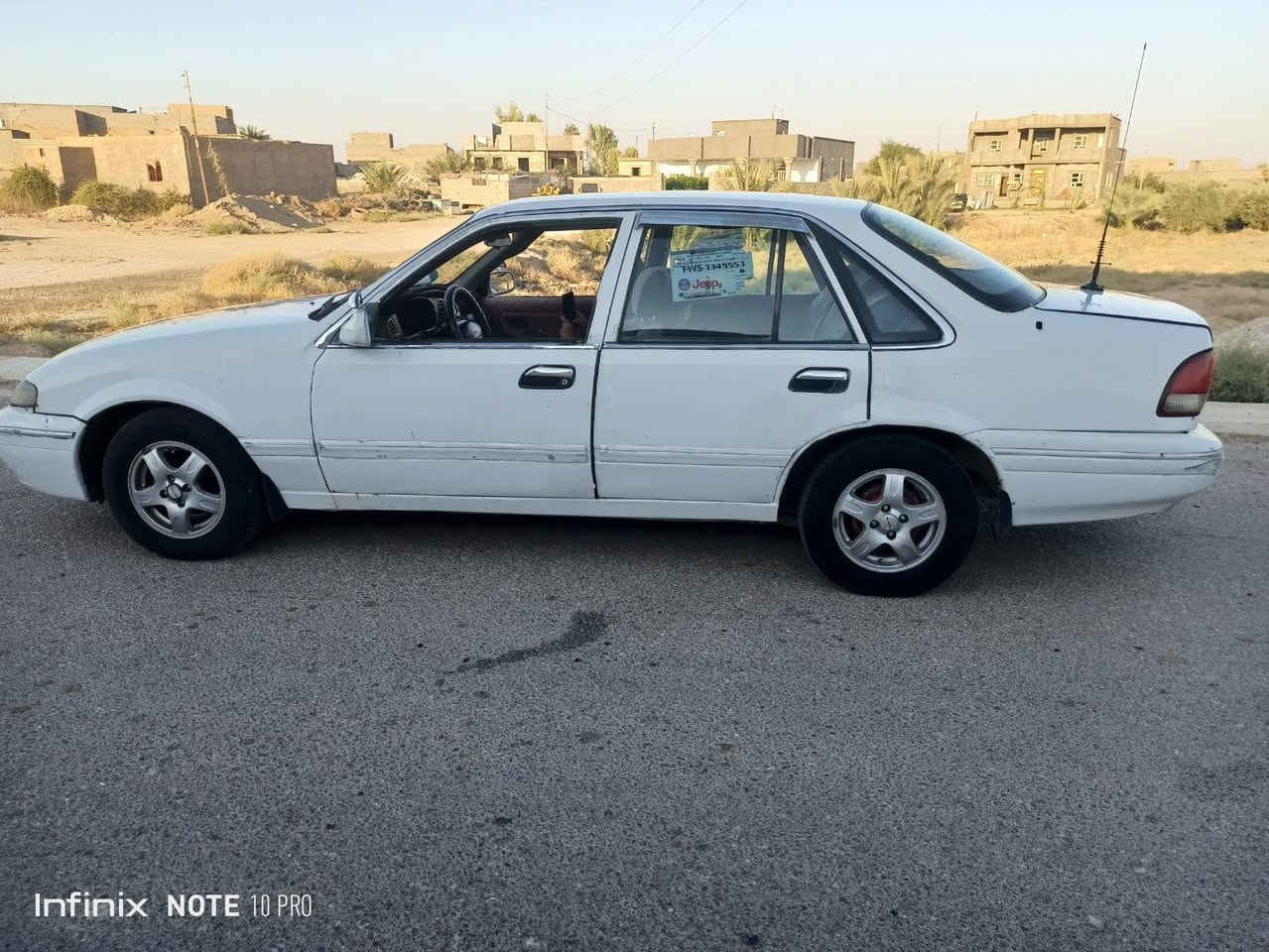 السلام عليكم من رخصة الادمن للبيع او مراوس حسب القناعه دايو ابرنس فراشه موديل 96 محرك 1800كير اوتوماتيك رقم انبار انكليزي سنويه 30 تحويل مباشر بيه مشط الستيرن موزين السعر 33 وبيه مجال الاستفسار اكثر على الرقم *********** مكان السياره القائم

نص مكتوب في الصور:
- Infinix NOTE 10 PRO