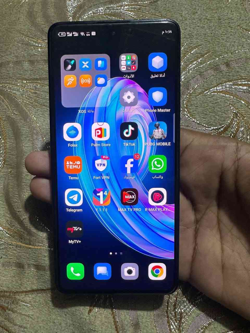 انفنكس نوت 30 VIP جهاز راقي مواصفاته 
شاشه سوبر امولد 120 هرتز بصمه بالشاشه
ذاكرة 256 عشوائية 24
كامرة دقه 108 ميجابكسل
معالج دايمنستي 8050 
جهاز مكفول من الفتح والتصليح فقط واقيه مال كامرة بيها كسر تريد تبدله أو تخليه ماعليه 
سعر الجهاز 190 قفل 
رقمي ***********

نص مكتوب في الصور:
- ١٠:١٩ م هاتي اسم الجهاز Infinix NOTE 30 VIP التخزين ٨,٨٠ غ.ب / ٢٥٦ غ.ب الطراز Infinix X6710 وحدة المعالجة المركزية Dimensity 8050 الكاميرا الخلفية 108M TRIPLE Camera الكاميرا الأمامية 32M البطارية 5000mAh الشاشة 1080X2400 RAM 12.00 GB+12.00 GB إصدار Android 14 معلومات الإصدار