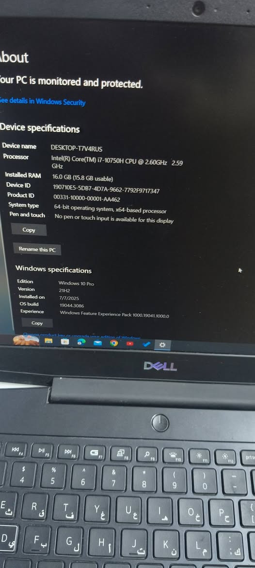 لابتوب دل جي فايف للبيع
Dellg5 gaming 
Cori7 10700h
M2 512
Ram 16 
Rtx 2060 80 watt
السعر خاص او واتساب ***********
