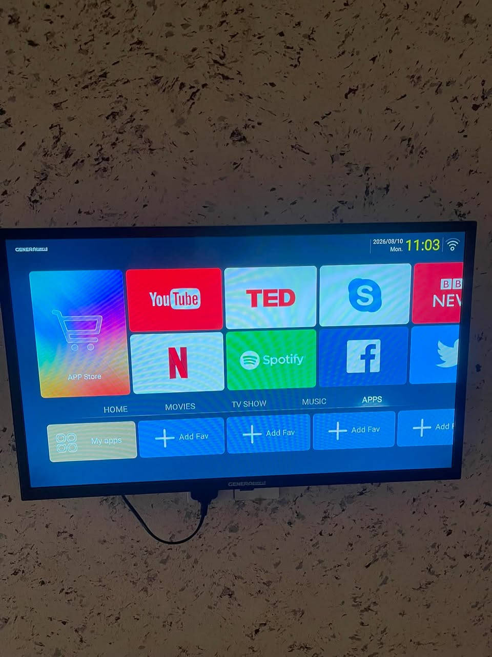 General world smart tv
شاشة حجم 32 كلشي ما بيه انترنت ويوتيوب (كنترول يحتاج تبديل) سعرها 80 ومجال بسيط

مكان سيميل مسيريكى

***********
