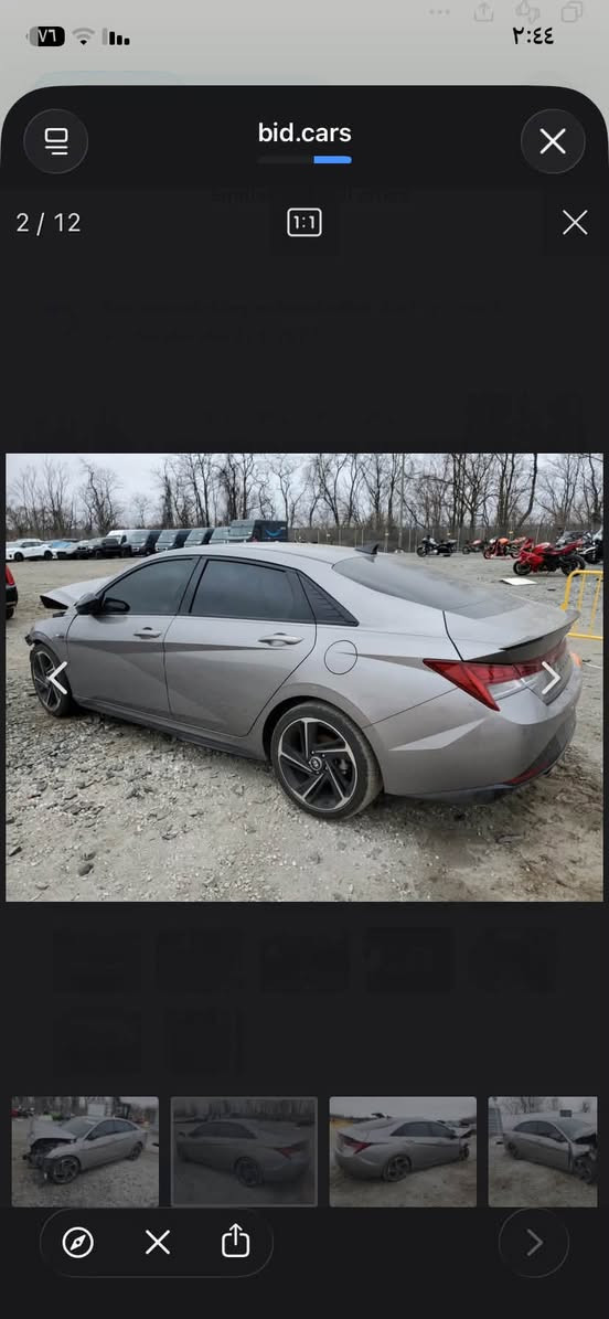 🔥🔥 للبيع Hyundai Elantra N Line 2023 — فل مواصفات 🔥🔥
🚘 إلنترا N Line موديل 2023
🏁 فئة N Line الرياضية
⚡ محرك 1.6 Turbo
⚙️ گير أوتوماتيك
📊 ممشى 39 ألف ميل تقريباً

✨ المواصفات والتجهيزات:
• تشغيل عن بُعد 🔑
• تحكم ستيرن متعدد الوظائف 🎛️
• دخول وتشغيل ذكي
• شاشة وسطية
• كاميرا خلفية 📷
• حساسات
• مثبت سرعة
• تحكم بالمقود بالصوت والاتصالات
• بلوتوث وربط الهاتف 📱
• تكييف قوي ❄️
• إضاءة LED
• جنوط رياضية N Line 🏁
• مقاعد داخلية بتصميم رياضي
• دركسون رياضي N Line
• وضعيات قيادة
• أنظمة أمان ومساعدة للسائق

🔥 شكل رياضي + محرك تيربو + مواصفات عالية

💰 السعر: 105 ورقة وبيها مجال قليل 
🤝 التفاوض للجادين فقط وبعد الفحص.

✅ الفحص مفتوح بأي مكان يختاره المشتري
📍 السيارة حاضرة وجاهزة للمعاينة.

للمهتمين، السيارة تنفحص من الألف إلى الياء

رقم واتساب ***********

نص مكتوب في الصور:
- ٢:٤٤ bid.cars 5 / 12
- ٢:٤٤
- bid.cars
- 2 / 12
- 3 / 12 bid.cars
- bid.cars 4 / 12 18