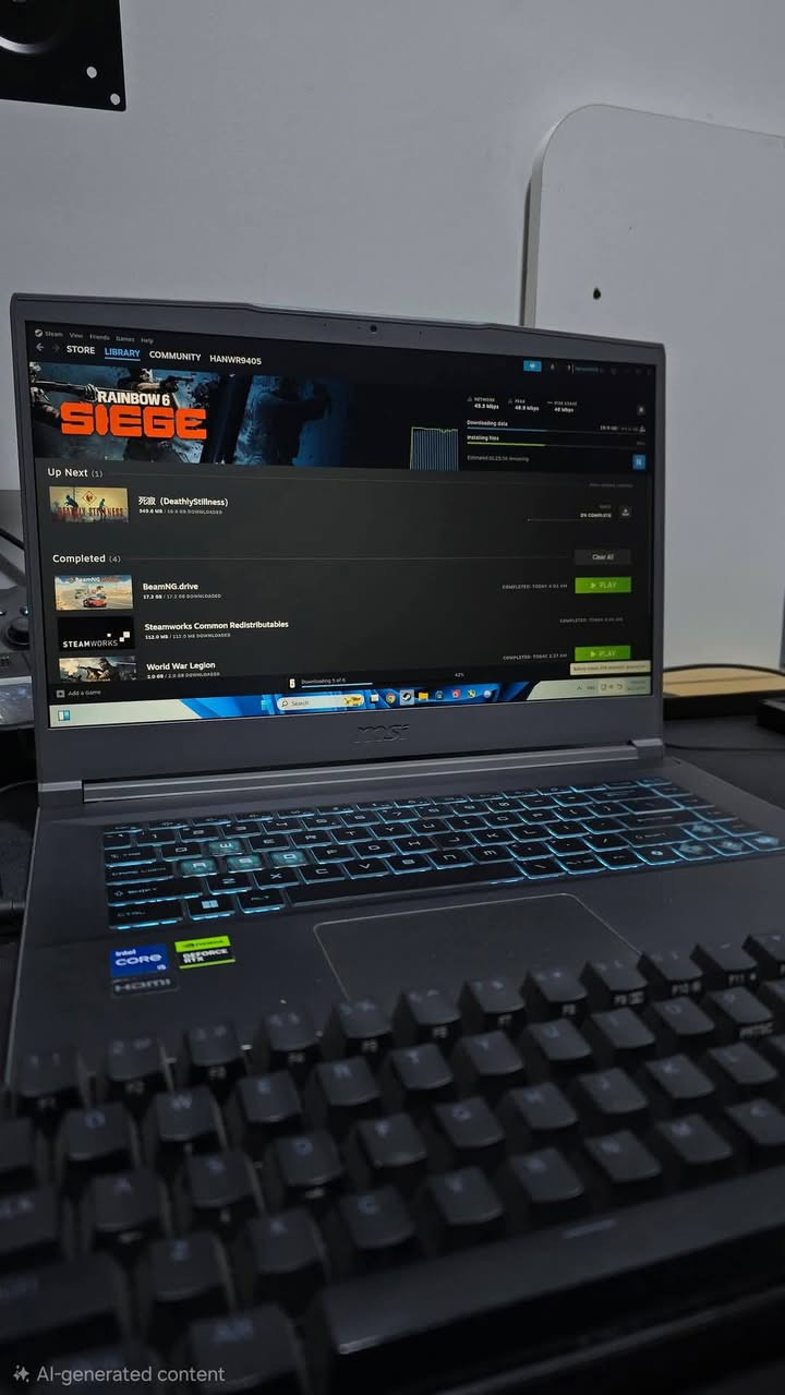 السلام عليكم
لابتوب كيمنك من msi للبيع او المراوس 
Msi cyborg thin 15
المواصفات 
المعالج i5 جيل 13
الكارت الداخلي uhd 630
الكارت الخارجي rtx4060 8gb
الرامات 16 ddr4 
التخزين 1.5T
الشاشة 1080 144hz
اللابتوب جداً نضيف و معتني بيه مابيه اي شخوط او كسور او فطر 
يفيد لجميع الاستخدامات الكيمنك التصميم الدراسة كلشي يفيدك وزن خفيف و مريح السعر 850 الف 
وياه الشاحن الاصلي و جنطه هدية 
للاستفسار ماسنجر او واتس ***********
