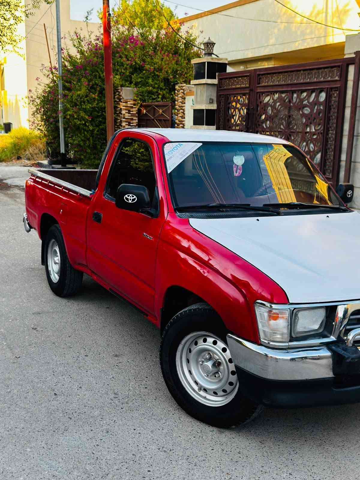 🚙 للبيع تويوتا فلاحي موديل 2001
✅ محسن ومكفول
✅ كير ومكينة مكفولات
✅ تبريد
✅ تخم تاير وصدر تراي فول
✅ هزّة جديدة
✅ رقم إنكليزي جديد
✅ تحويل ثاني يوم
⚠️ يوجد صدا بسيط في الباب الخلفي وصبغ حسب مامأشر في الصور  فقط وغير هذا الشي السيارة كفالة عامة 

💰 السعر: 87 ورقة وبيها مجال بسيط

👀 السيارة تجي تشوفها بعينك وتفحصها بنفسك
🤝 وحياك الله وتدلل
📍 الموقع: ديالى – بعقوبة – قرب تقاطع القدس
📞 للاتصال: ***********
