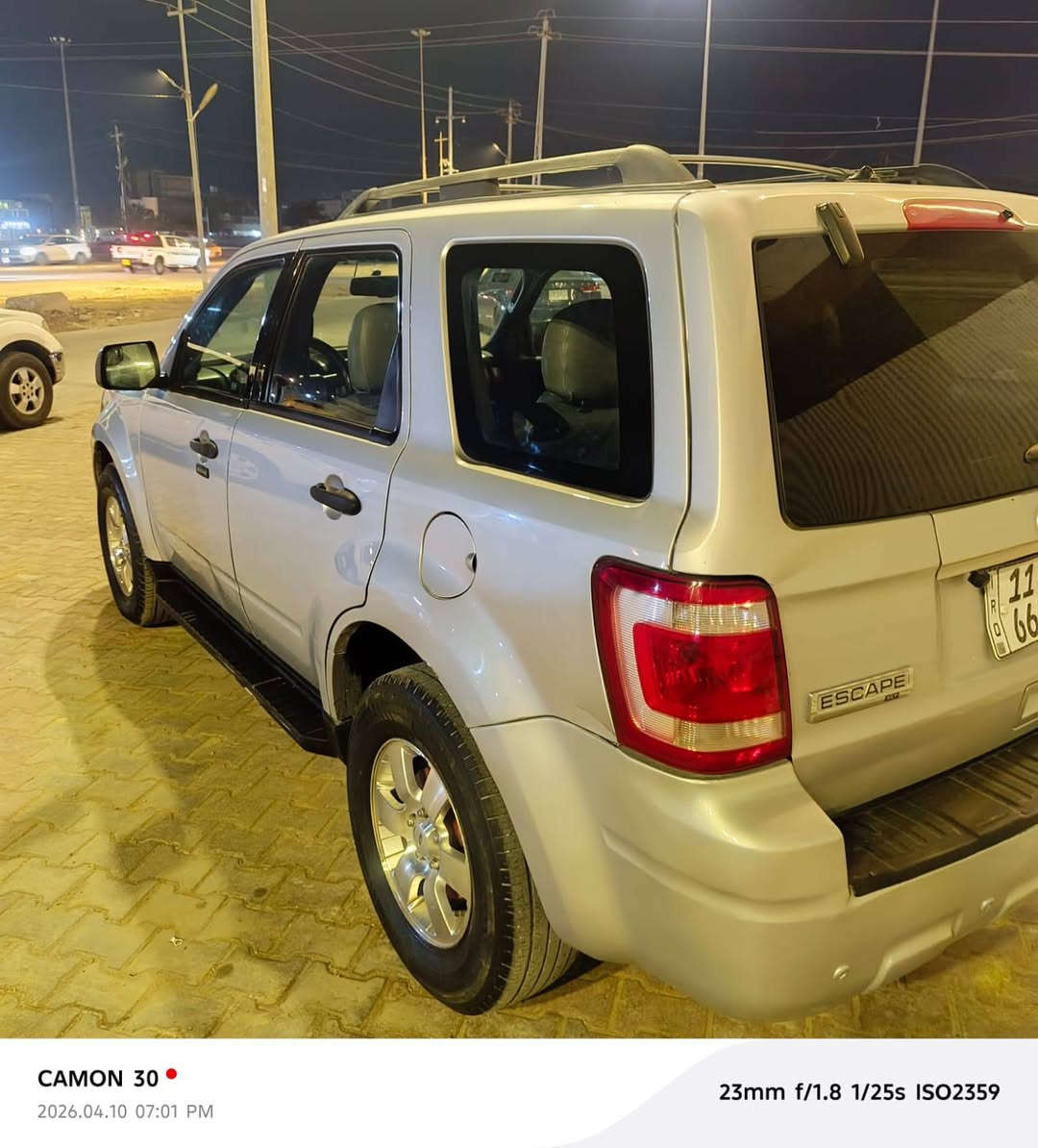 السلام عليكم فورد سكيب 2011 البيع السياره بسمي رقم بغداد بيه جاملغ وبنيد بدون دواخل العنوان واسط كوت هاتف***********

نص مكتوب في الصور:
- CAMON 30 2026.04.10 07:05 PM 23mm f/1.8 1/20s ISO3921
- CAMON 30
- 2026.04.10 07:03 PM
- 23mm f/1.8 1/20s ISO2515
- 2026.04.10 07:02 PM
- 23mm f/1.8 1/20s ISO2496
- 2026.04.10 07:01 PM
- 23mm f/1.8 1/25s ISO2359
- 23mm f/1.8 1/33s ISO1356