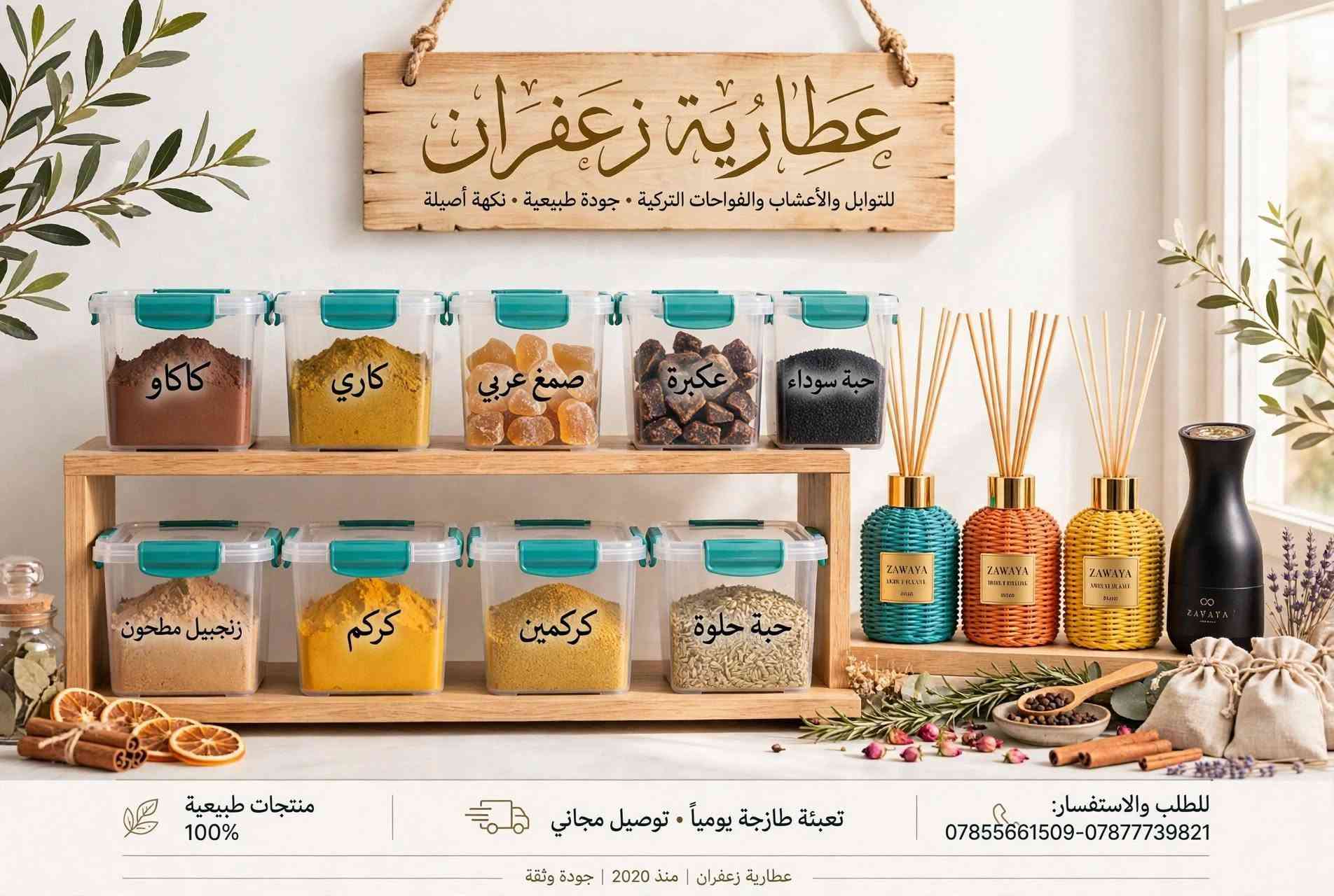 أعشاب طبيعية • حشيشة الليمون • توصيل مجاني