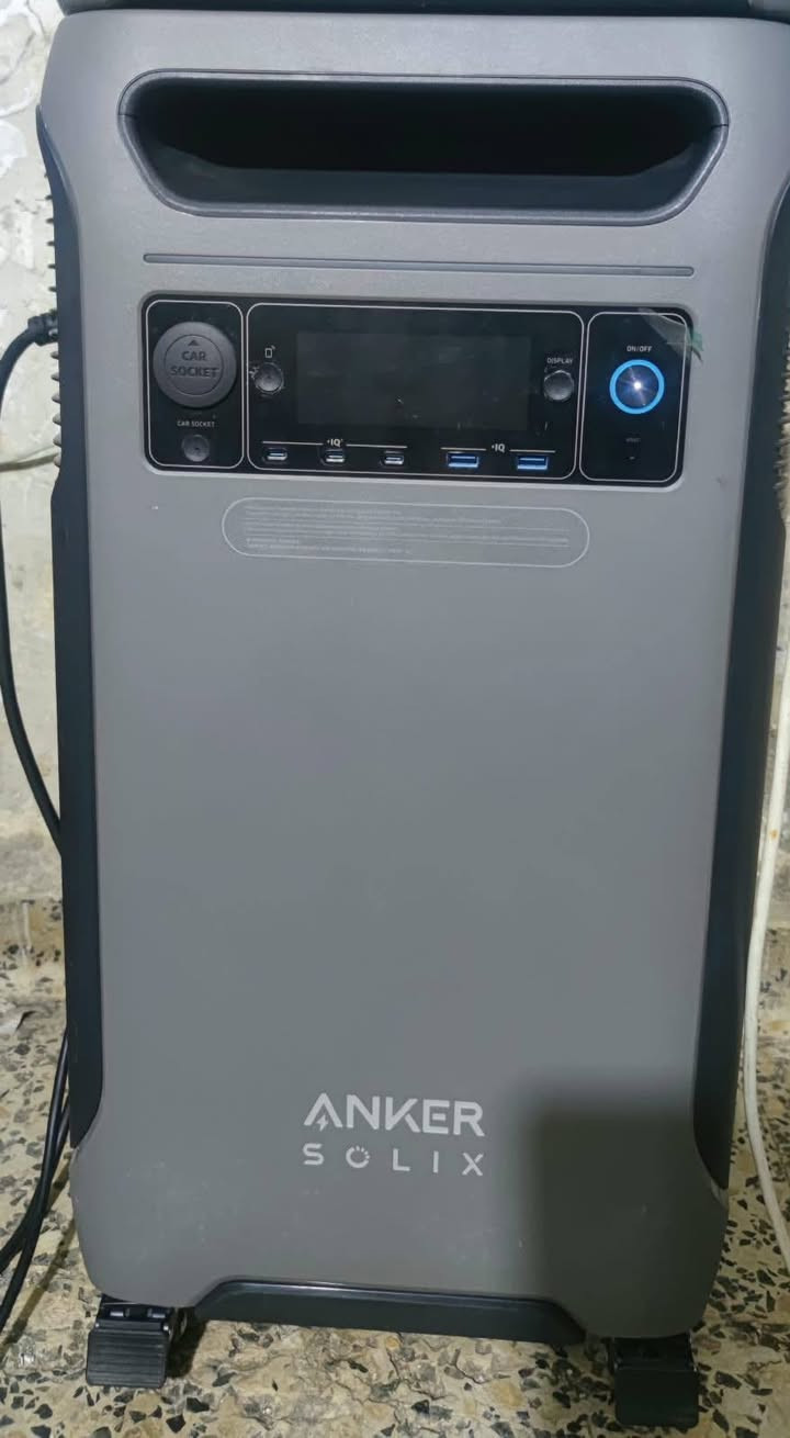 🔥 للبيع — Anker SOLIX F3800 ⚡
محطة طاقة قوية بقدرة 6000 واط
🔋 السعة: 3840Wh
⚡ القدرة المستمرة: 6000W
🚀 قدرة الذروة: 9000W
🔋 بطارية LiFePO4
☀️ يدعم الشحن بالطاقة الشمسية
🔌 مخارج كهربائية متعددة
🚗 مخرج 12V للسيارة
📱 إمكانية التحكم والمراقبة عبر تطبيق Anker SOLIX
🔄 يدعم نظام UPS
🔋 إمكانية إضافة بطاريات توسعة لزيادة السعة
🏠 مناسب للمنزل والعمل
✔️ الثلاجات والفريزرات
✔️ المكيفات ضمن حدود القدرة
✔️ التلفزيون والأجهزة الإلكترونية
✔️ الإنارة
✔️ مضخات المياه
✔️ الأجهزة والمعدات الكهربائية
✔️ حالات انقطاع الكهرباء
Anker SOLIX F3800 — 6000W / 3840Wh
💪 جهاز احترافي لمن يبحث عن طاقة احتياطية قوية ومستقرة. لسعر 18 ورقه  لمهتم يتواصل خاص او عبر لواساب ***********
