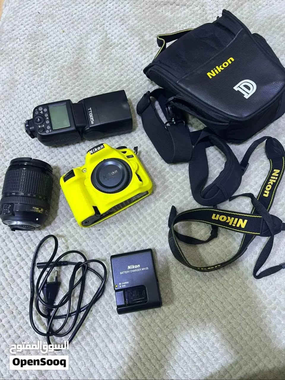 7100 d
ديلوكس (فلاش خارجي)
عدسة 18-140
جميع ملحقاته موجودة كفر حماية الكامرة نضيفه 
سعر ٧٠٠ وبي مجال موجود توصيل 
رقم ***********

نص مكتوب في الصور:
- السوق المفتوح OpenSooq
- السوق المفتوح
- OpenSooq