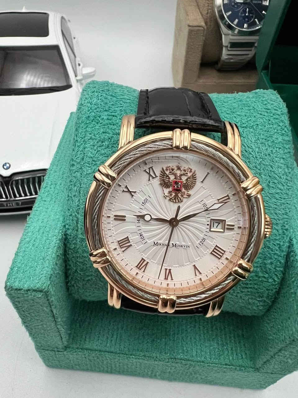 Mikhail moskvin Russian made
ساعة ميخائيل موسكفين روسي أصلي اوتوماتيك كامل ملحقات 
قطر 42
