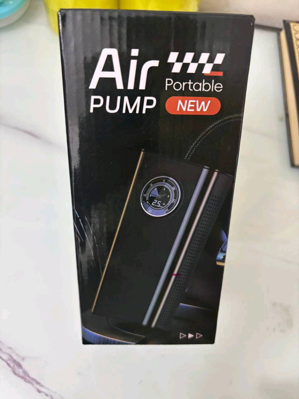 منفاخ الهواء المحمول الذكي (Air Pump)
الحل الأمثل لحالات طوارئ إطارات السيارات والدراجات، بتصميم رقمي متطور وشاشة LED دقيقة مع خاصية التوقف التلقائي عند الضغط المطلوب، وشحن سريع عبر منفذ Type-C.
​السعر: 15 ألف دينار فقط.
​خدمة التوصيل: 5 آلاف دينار إلى بغداد، و6 آلاف دينار لباقي المحافظات.
​للطلب أو الاستفسار: يرجى مراسلة صفحة (أدخل اسم المستخدم هنا) عبر الرسائل المباشرة.