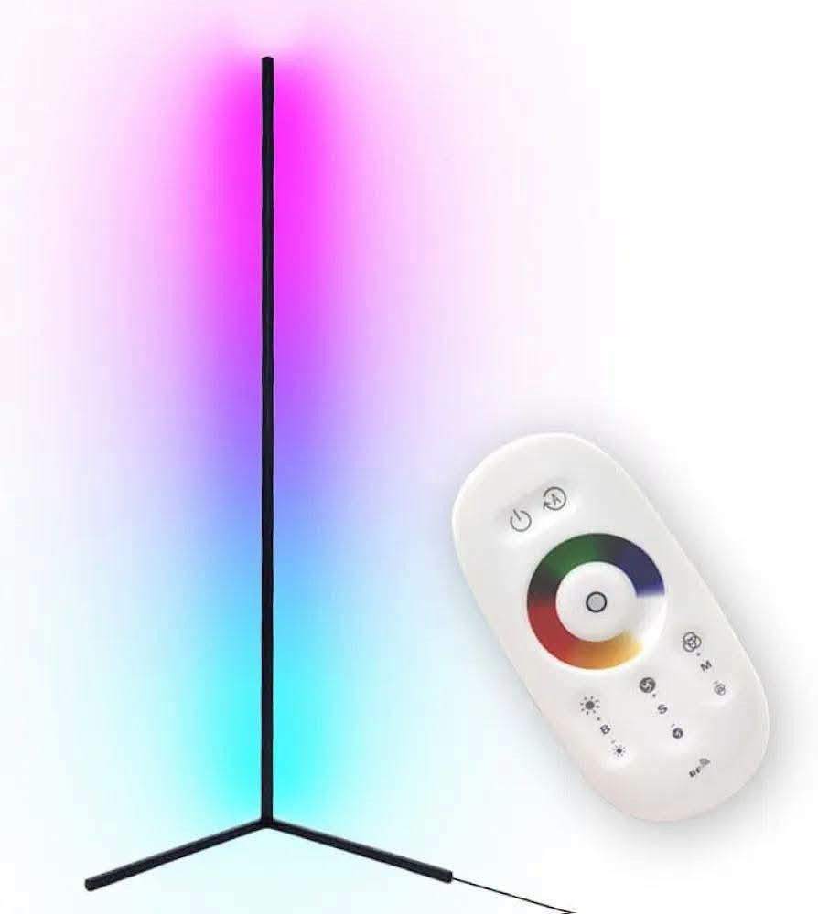 مصباح زاوية متغير الالوان من وايز هوم برودكتس - اضاءة RGB حديثة متعددة الالوان + ضوء ابيض - اضاءة LED محيطية مذهلة قابلة للتعتيم للالعاب
السعر 25

نص مكتوب في الصور:
- The sleekest lamp you'll ever come across. 1/8" Thin Metal Frame
- on/off Pause Color/White selector Dimmer Mode/Effect Speed Wise Home Products
- Our Lamp
- - No Dark Spots
- - Metal Frame
- - 30% Brighter
- One Solid RGB Stripe
- Wise Home Products
- Other Lamps
- - Dark Spots
- - Fragile Frame
- - Cheap Plastic
- - Part 1
- Blank Spots
- - Part 2
- - Part 3
- * Purchase two lamps and use them together. 16+ MILLION COLORS 350+ EFFECTS DIMMABLE W PRYSM LAMP WISE HOME PRODUCTS
- WARM : 2700-3000K
- WHITE : 6000-6500K
- WWW.WISE HOME PRODUCTS.COM