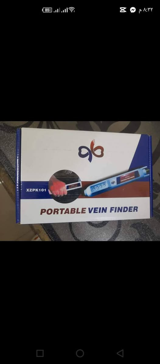 #هام(( توفر من جديد)
جهاز كاشف الوريد 
جهاز Vein Viewer لكشف الوريد في قبضة اليد للصغار والكبار 

((يستخدم لاصحاب الامراض المستعصية واطفال الخدج والاشخاص ظعيفي الاوردة يسهل على المريض العثور على الوريد بسرعة وعدم ادخال الكانولا اكثر من مرة ))

📌إضاءة قوية.
📌بطارية داخلية قابلة للشحن.
📌يعمل بحساس باللمس.
📌إمكانية التحكم في شدة الاضاءة
📌ضمان عام كامل.
الجهاز يصلح للاستخدام في :-
📌معامل التحاليل الطبية.
📌حضانات المبتسرين.
📌العيادات والمراكز الطبية.
📌الاستخدام الشخصي والمنزلي.
#للطلب 
            والاستفسار ***********
