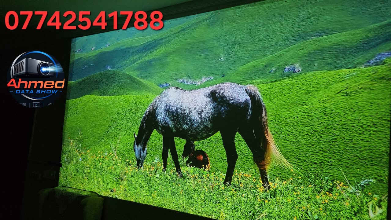 🔥🔥🔥 الداتا شو  Yaber  k2s
👍🥰🥰 اقوى جهاز اندرويد TV دقه  عاليه يدعم 4k

🔴 مع اشتراك رسمي لمشاهده البين سبوره والافلام والرياضه اكثر من ١٠ الف قناه مباشره واكثر من ٢٠٠ الف فلم ومسلسل

حجم عرض يصل إلى 200 بوصة
صوت JBL مدمج
دعم Dolby Audio
يدعم Alexa
Smart Projector مع تطبيقات مدمجة
يدعم NFC Screen Cast لعرض شاشة الهاتف بسرعة
مناسب لـ
الأفلام والمسلسلات
اليوتيوب وNetflix

🔴 مميزاته
صوت قوي مقارنة بمعظم البروجكترات الاقتصادية
نظام ذكي أسهل من توصيل TV Box خارجي

أوتوفوكس وتصحيح تلقائي

التحكم بالصوره من اربع جهات تكبير وتصغير الصوره

للحجر واتس اب

***********

نص مكتوب في الصور:
- Ahmed DATA SHOW ***********
- *********** Ahmed DATA SHOW