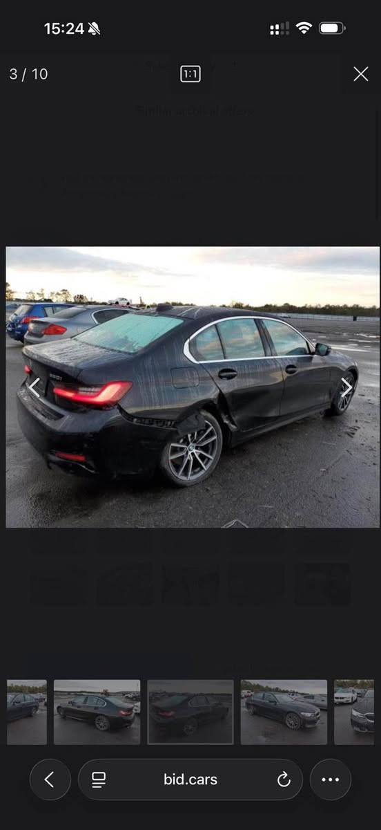 Bmw 330i 2021 
بيع مستعجل فرۆشتنی خێرا 
سعر جوه كل السوق 
بجم ورا كبس بدون دواخل بدون ايرباك 
گير محرك كله كفالة مكفول 
سيارة جدا مناسبه 
بيه ثلث اماكن صبغ و مكانين تعديل بارد 
كله بالسونار موجود و صور حادث 
سعر كلش مناسب 227 ورقة مجال حق الجية 
بدون مراوس بسسس بيع مستعجل!
مكان اربيل 
واتساب ***********

خوار هەموو بازار فرۆشتنی خێرا 
بێ ناو بێ ئیرباگ پێش و پشت کەپس 
گێر مەکینە هەمووی بەشەرت 
نرخی زۆۆر هەرزانە 
تەنها ٣ جێی بۆیاخە دوو پەلە بی دی ئار 
سۆنەر و رسمی حادیسەم هەموو داناوە 
نرخی 227 مەجالەکی زۆۆۆۆر زۆۆر کەم 
تکایە گۆرینەوە ناکەم فرۆشتنی خێرایە!
لە هەولێرم 
واتساب *********** أربيل, العراق

نص مكتوب في الصور:
- 15:24 3 / 10 1:1 bid.cars
- 15:25
- 4 / 10
- bid.cars
- 15:25 7 / 10 1:1 bid.cars
- 15:25 5 / 10 1:1 bid.cars