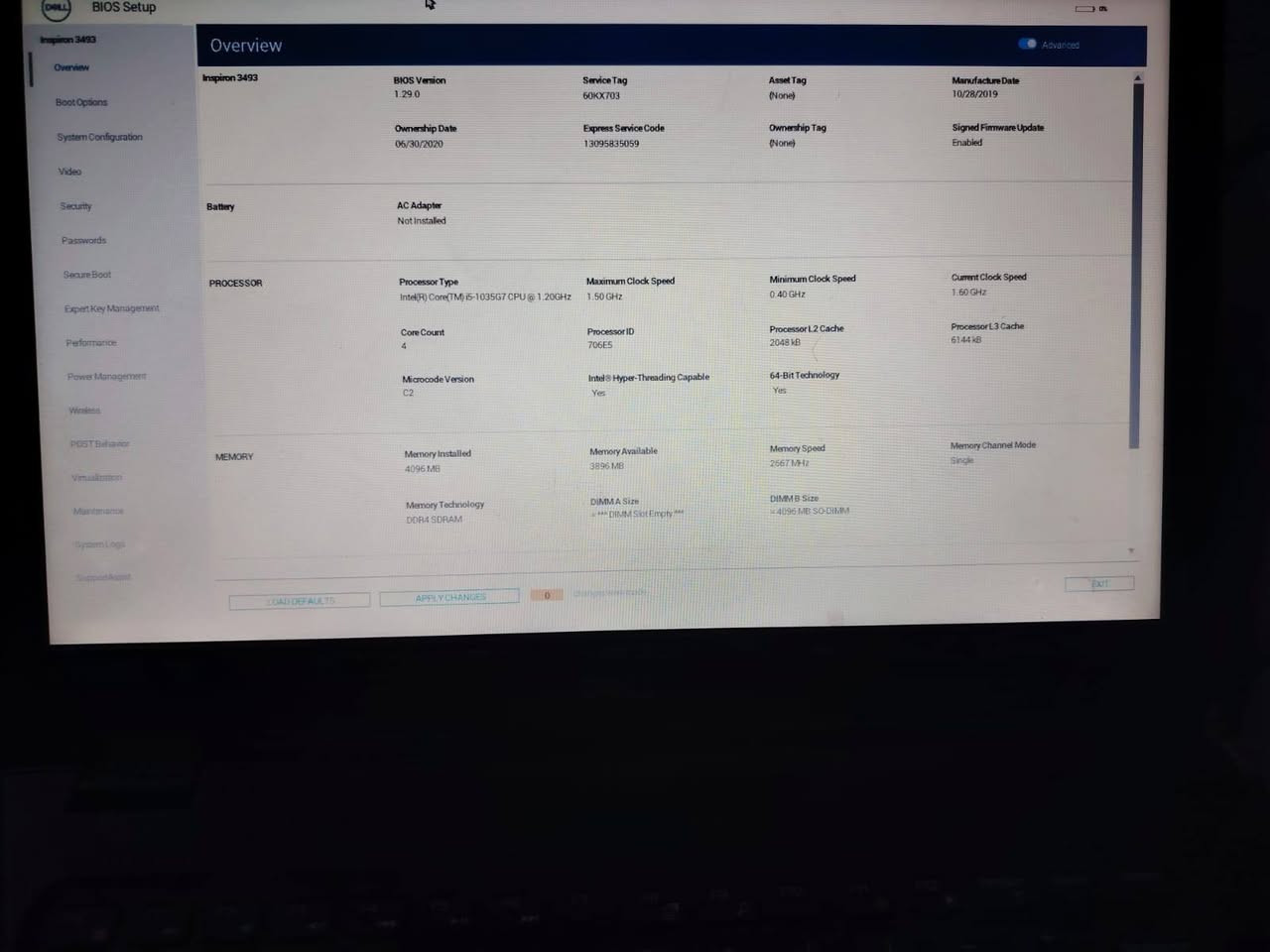 للبيع لابتوب Dell Inspiron 3493
معالج Intel Core i5-1035G7 (الجيل العاشر)
رام DDR4 4GB
بدون هارد
الجهاز يشتغل على الشاحن فقط، وعند فصل الشاحن ينطفئ .
يباع بحالته الحالية. للتواصل خاص أو واتساب. ***********                                           سعره ٩٠ بغداد, العراق
