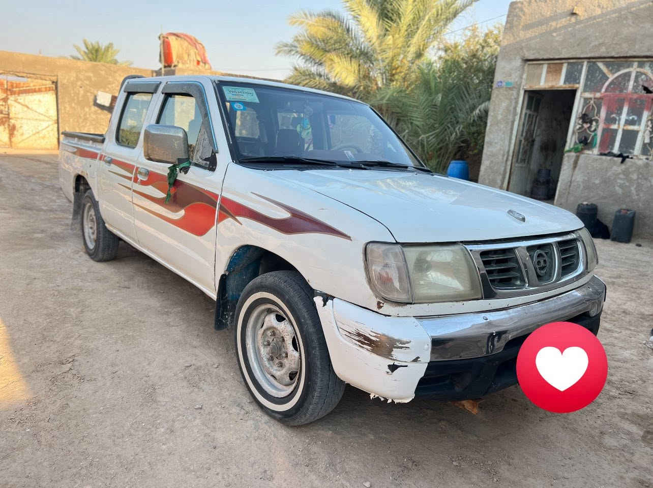 سلام عليكم نيسان بيكم لبيع موديل 2000 رقم مثنئ سنويه ل٣٠ مداور ثاني يوم السياره كير و مكينه و اكسن مكفولت تخم تاير جديد حداديه جديده السياره صبغ عام جماليه بيه ضربه جملغ الكدام بصفحت السايق ترهم بيع و مراوس حسب القناعه 
المكان الديوانيه قضاء الشنافيه اني مكلف بل نشر نتصل علئ رقام ‭***********‬ ‭.     ***********‬
