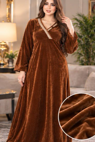 دشداشة نسائية • مخمل سوفت • مقاسات L-3XL