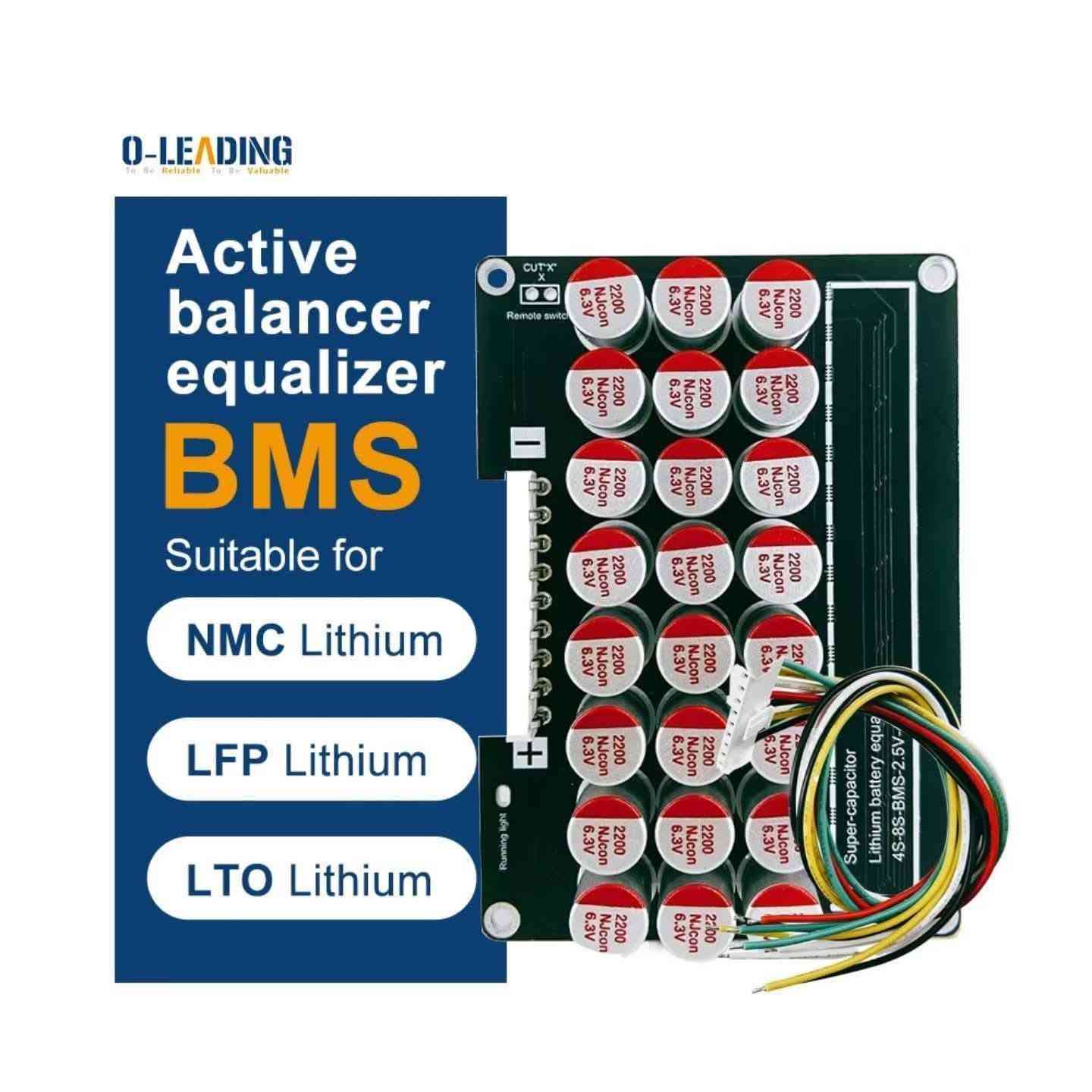 🔋 متوفر لدينا الآن أنظمة الـ BMS الأصلية:

✅ JK BMS 150A—PB2A16S15P.
✅ JK BMS 200A—PB2A16S20P
✅ JK BMS 200A—B2A8S20P
✅ JK BMS 200A—B2A20S150P
Balancer 16A5A

✅ مناسبة لأنظمة بطاريات الليثيوم والطاقة الشمسية، بكفاءة عالية وحماية متقدمة ⚡

✔️ موازنة ذكية للخلايا
✔️ حماية من الشحن والتفريغ الزائد
✔️ مراقبة وتحكم عبر التطبيق
✔️ أداء مستقر واعتمادية عالية

⚠️ الكمية محدودة

للاستفسار والأسعار يرجى التواصل عبر الخاص أو الاتصال واتساب.
***********

نص مكتوب في الصور:
- 极空 JIKONG JK-B2A8S20P Balance Current: 2 A Battery Strings: 4-8S Charge/Discharge: 200A Function: BT/RS485 Battery Type: Li-ion/LiFePO4/LTO longruncs.en.alibaba.com Configure P- B- 13cm*4 NTC 40cm Switch 50cm Cable 75cm Screw * 4 0.45KG
- O-LEADING
- To Be Reliable To Be Valuable
- Active
- balancer
- equalizer
- BMS
- Suitable for
- NMC Lithium
- LFP Lithium
- LTO Lithium