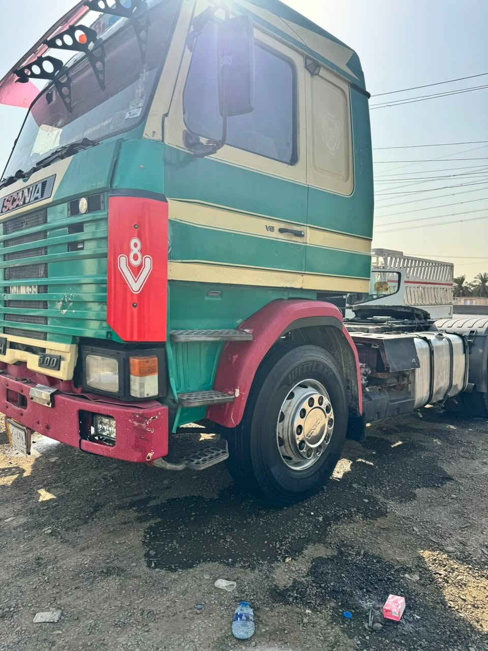 سكانيا للبيع موديل 95 سيارة مكينه صفر ثمانيه سيارة كفاله عامه رقم بصرا شرط التحويل سيارة بيها بخار بدون تنقيص مكان السيارة بغداد ***********
