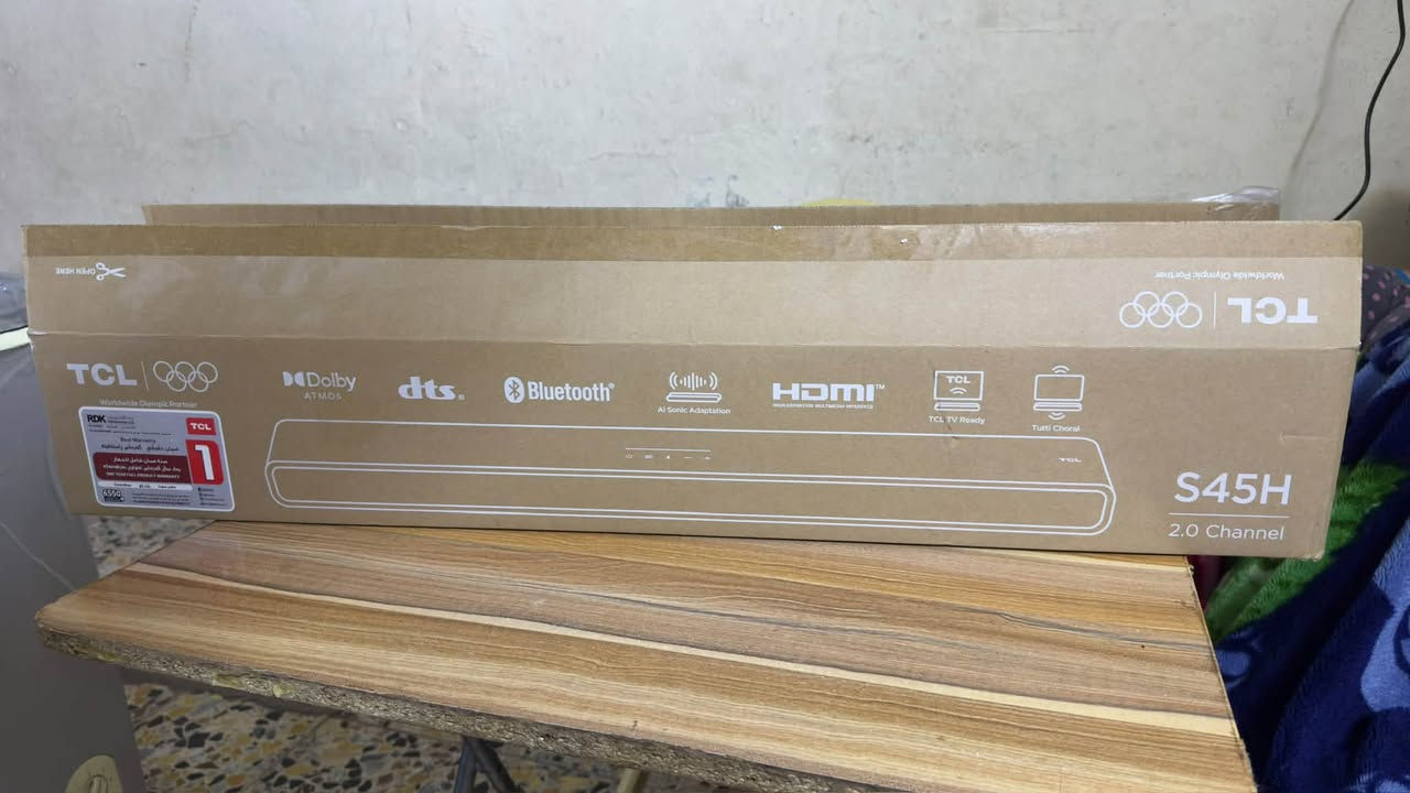 السلام عليكم 

ساوند باو tcl S45H 
استخدام كم يوم اقل الاسبوع نضافه 100‎%‎
كامل ملحقاته
صوت نقي 
100واط 
ضمان بعده بي سنه كامله 
اخذته من الريان والوصل وياه كامل 

السعر 85 الف قفل قفل 
مكاني مدينه الصدر قطاع 10 
الرقم ***********
