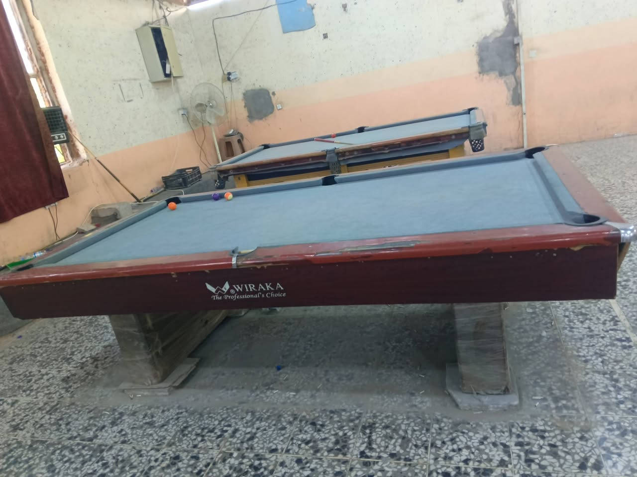 سلام عليكم
بلياردات للبيع 
فرخ سنوكر سعره 300 
ويركئ سعره 400 
مكاني نجف 
***********
