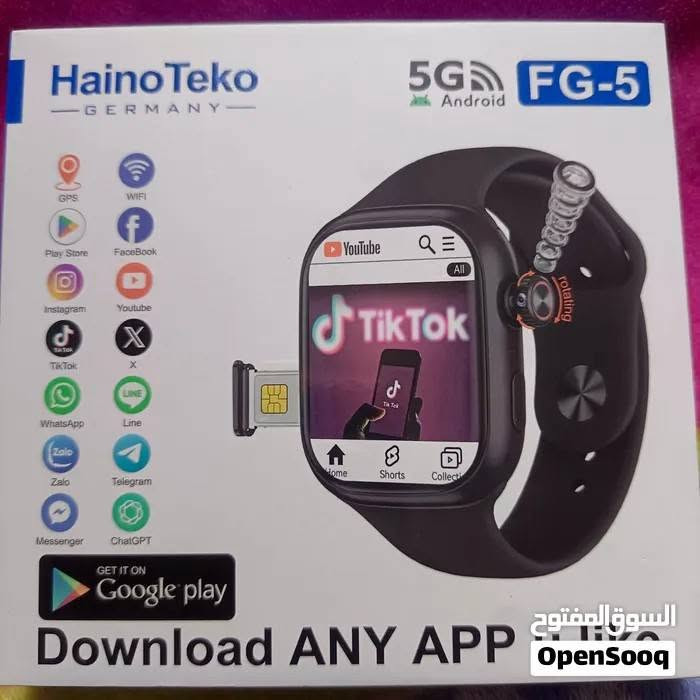 ساعة ذكية HainoTeko FG-5 ⌚🔥

للبيع ساعة ذكية HainoTeko FG-5 بتصميم أنيق وشاشة كبيرة، تدعم 5G وAndroid.
استعمال قليل 

✨ المميزات:

- 📱 نظام Android
- 📶 دعم 5G
- 🛰️ GPS
- 📡 Wi-Fi
- 🛍️ Google Play
- 📲 تدعم تطبيقات مثل WhatsApp وYouTube وTelegram وTikTok وغيرها
- 💾 إمكانية تنزيل التطبيقات
- ⌚ تصميم عملي وأنيق

💰 السعر: 50,000 الف دينار
بيها سيمكارت وكامرة وسوق بلي 

واتساب ***********
