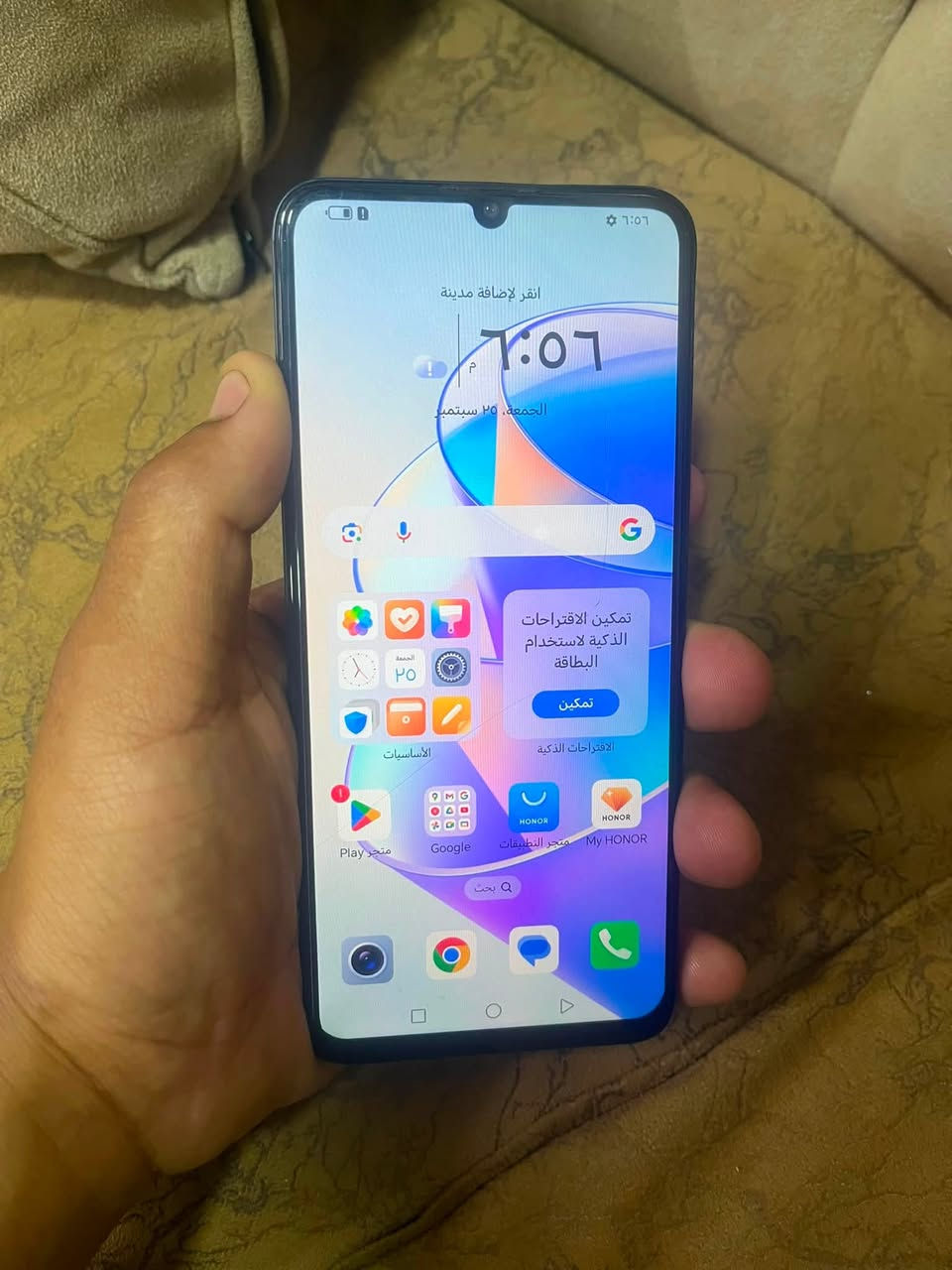 هونر X7A للبيع او مراوس ويا ايفون
بطارية6000ملي امبير
دقة الشاشه1600x720
ذاكرة 128
دبل سيم كارت السعر 170وبي مجال
