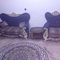 وبركاته تخم ملكي اللون نيلي نظافة 70٪ 10 مقاعد،  القنفة الثلاثية متضرر...