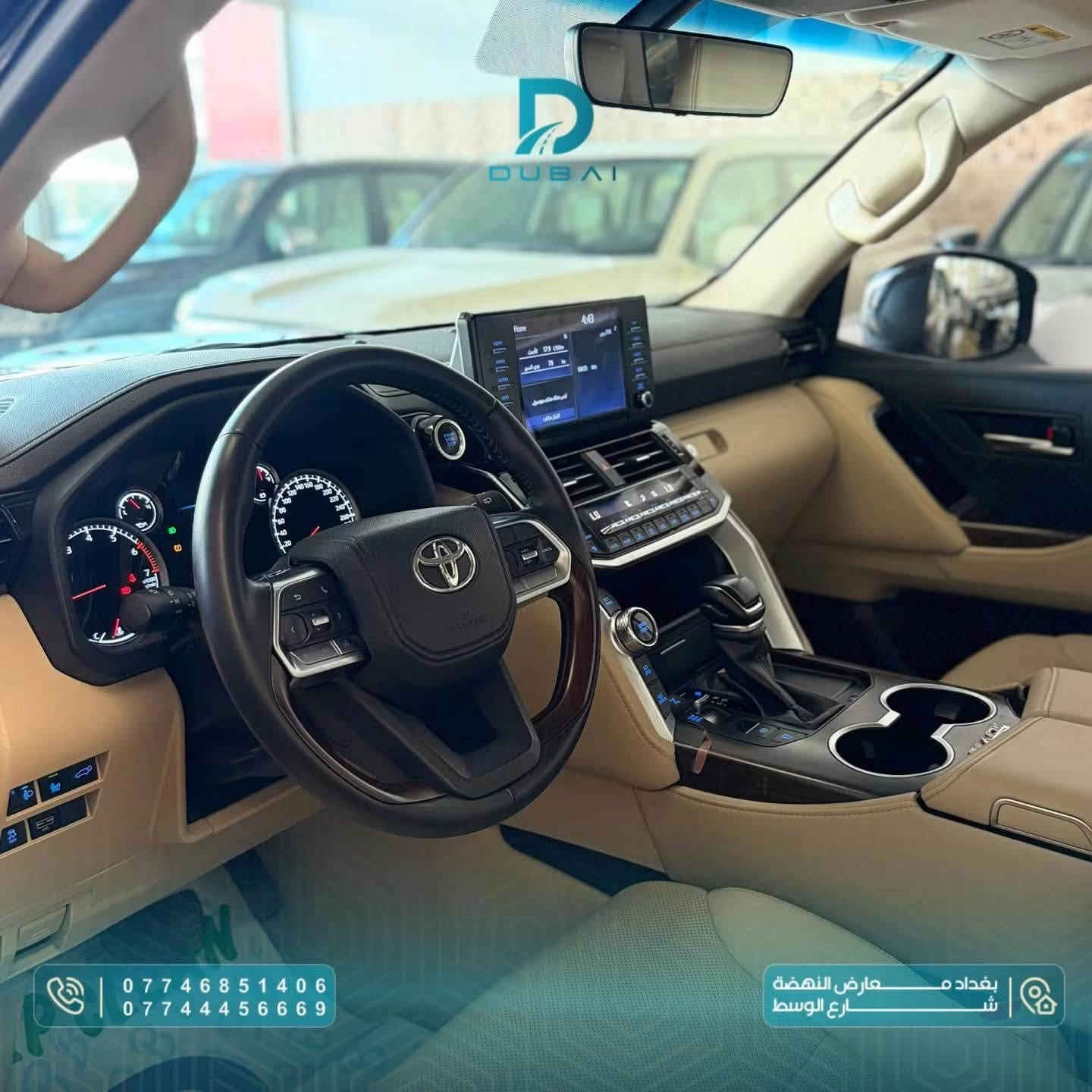 🚗 Toyota Land Cruiser GXR Black Edition 2024

✅ موديل 2024
✅ Black Edition
✅ فئة GXR
✅ ضمان شركة SAS
ماشيه 49000 الف

أبرز المواصفات:

▪️ محرك V6 سعة 4000 سي سي تنفس طبيعي
▪️ كاميرات محيطية 360°
▪️ رادارات وأنظمة مساعدة السائق
▪️ حساسات أمامية وخلفية
▪️ LED نهاري مع عدسات زنون
▪️ شريط إضاءة خلفي LED متصل
▪️ فتحة سقف
▪️ مقاعد جلد كهربائية مع التدفئة والتبريد
▪️ تحكمات ستيرن مع مثبت سرعة وأوامر صوتية
▪️ شاشة وسطية تدعم Apple CarPlay وAndroid Auto
▪️ عدادات رقمية
▪️ شاحن لاسلكي
▪️ ثلاجة
▪️ شاشتان للركاب في الخلف
▪️ تبريد مركزي للمقاعد الخلفية
▪️ تشغيل بصمة ودخول ذكي
▪️ 7 مقاعد

✨ سيارة وكالة SAS

📍 بغداد – معارض النهضة – شارع الوسط
***********
